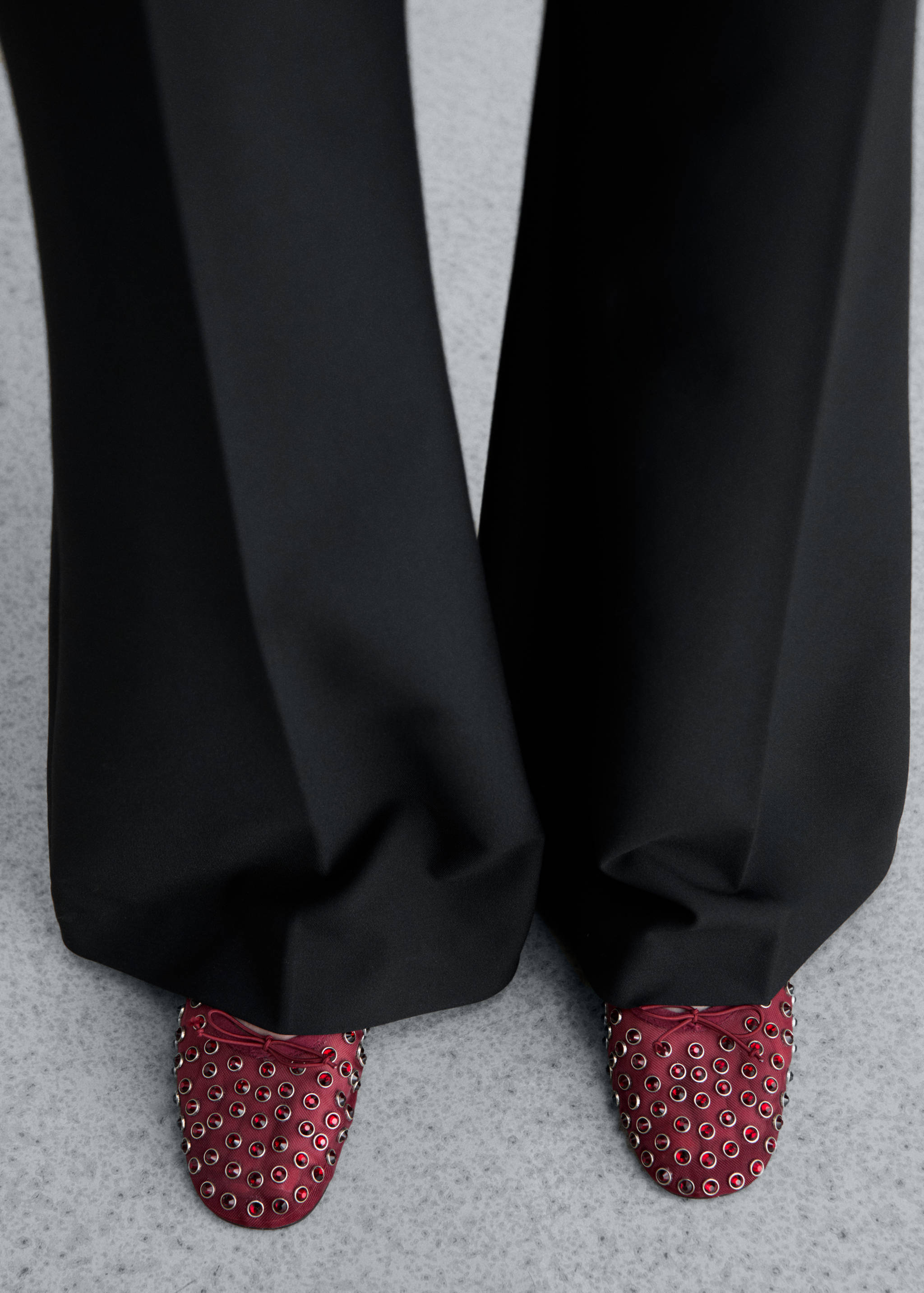 Studded mesh ballerina shoes - Details of the article 9