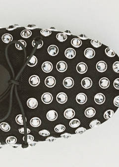 Studded mesh ballerina shoes — Black 1