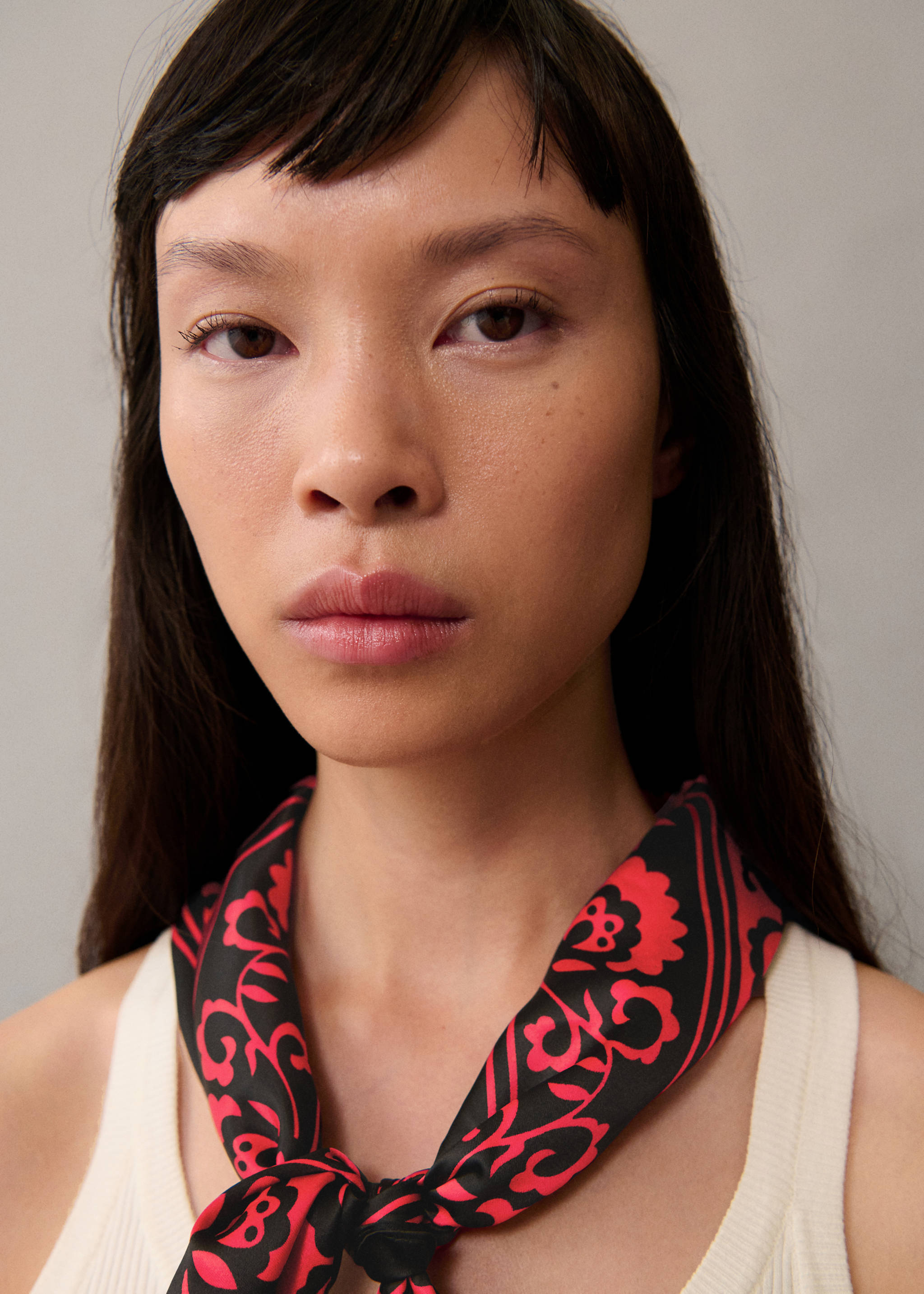 Printed satin scarf - Details of the article 9