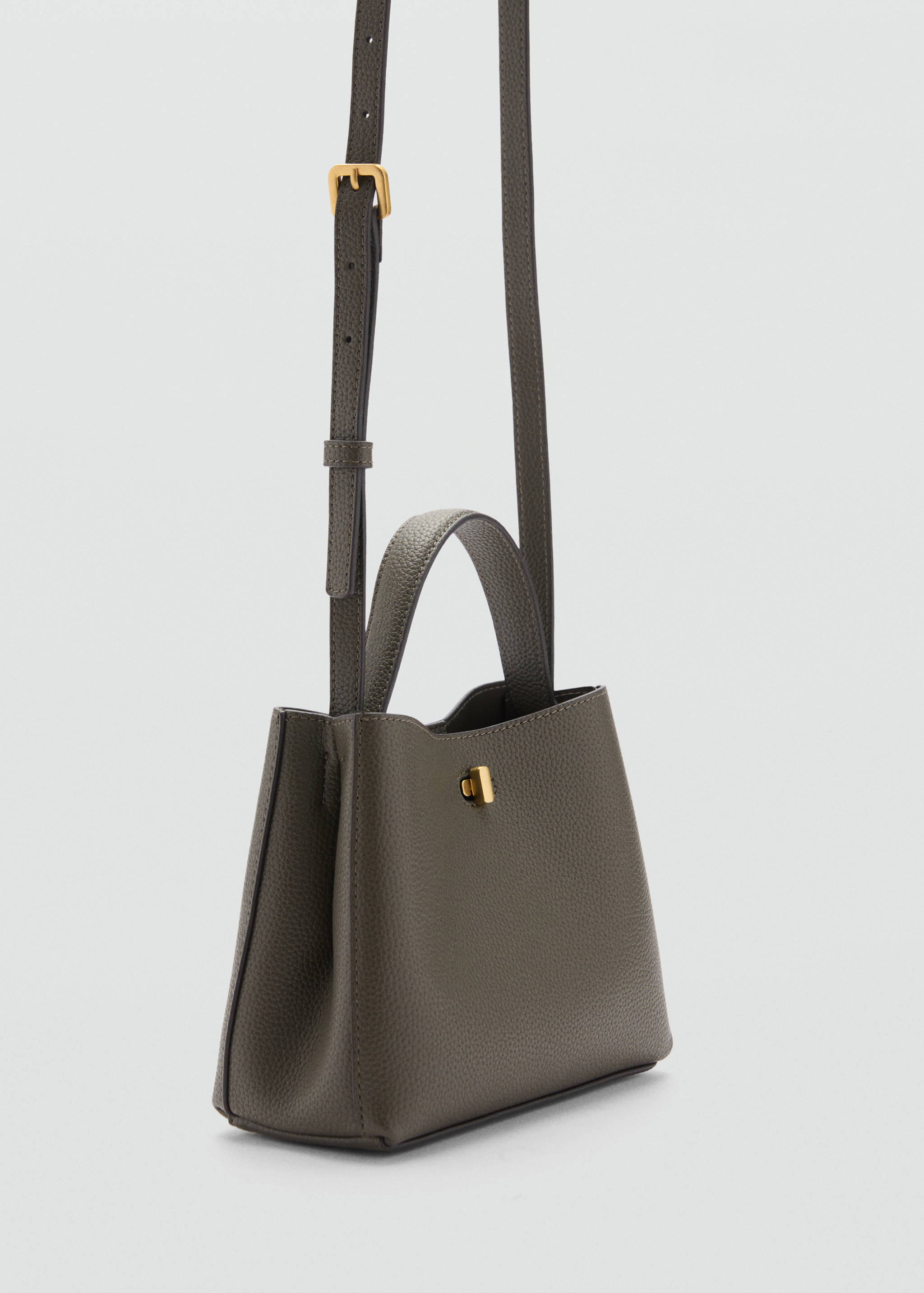 Mini sac cabas détail métallique - Plan moyen