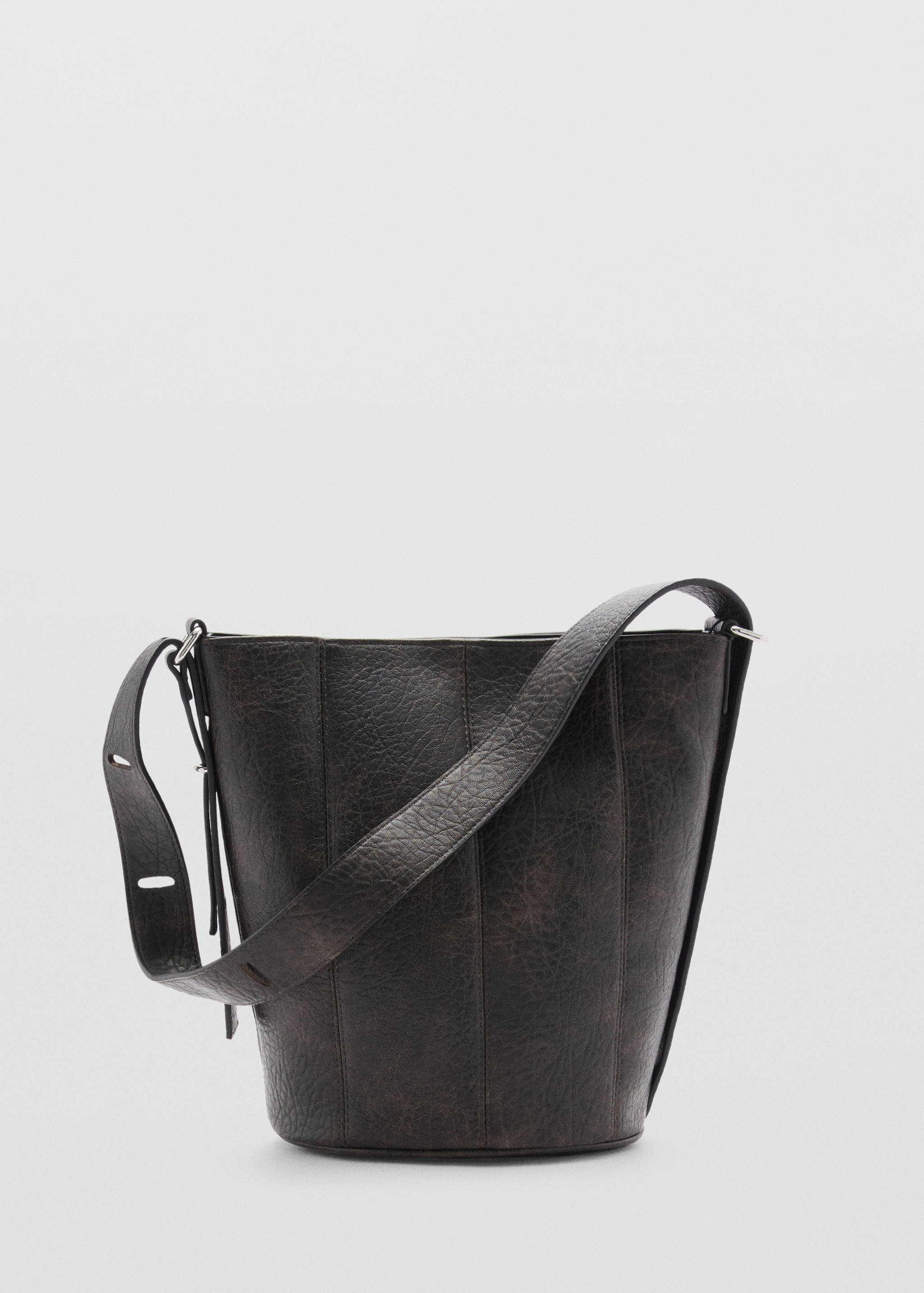 Faux-leather bucket handbag - Article without model