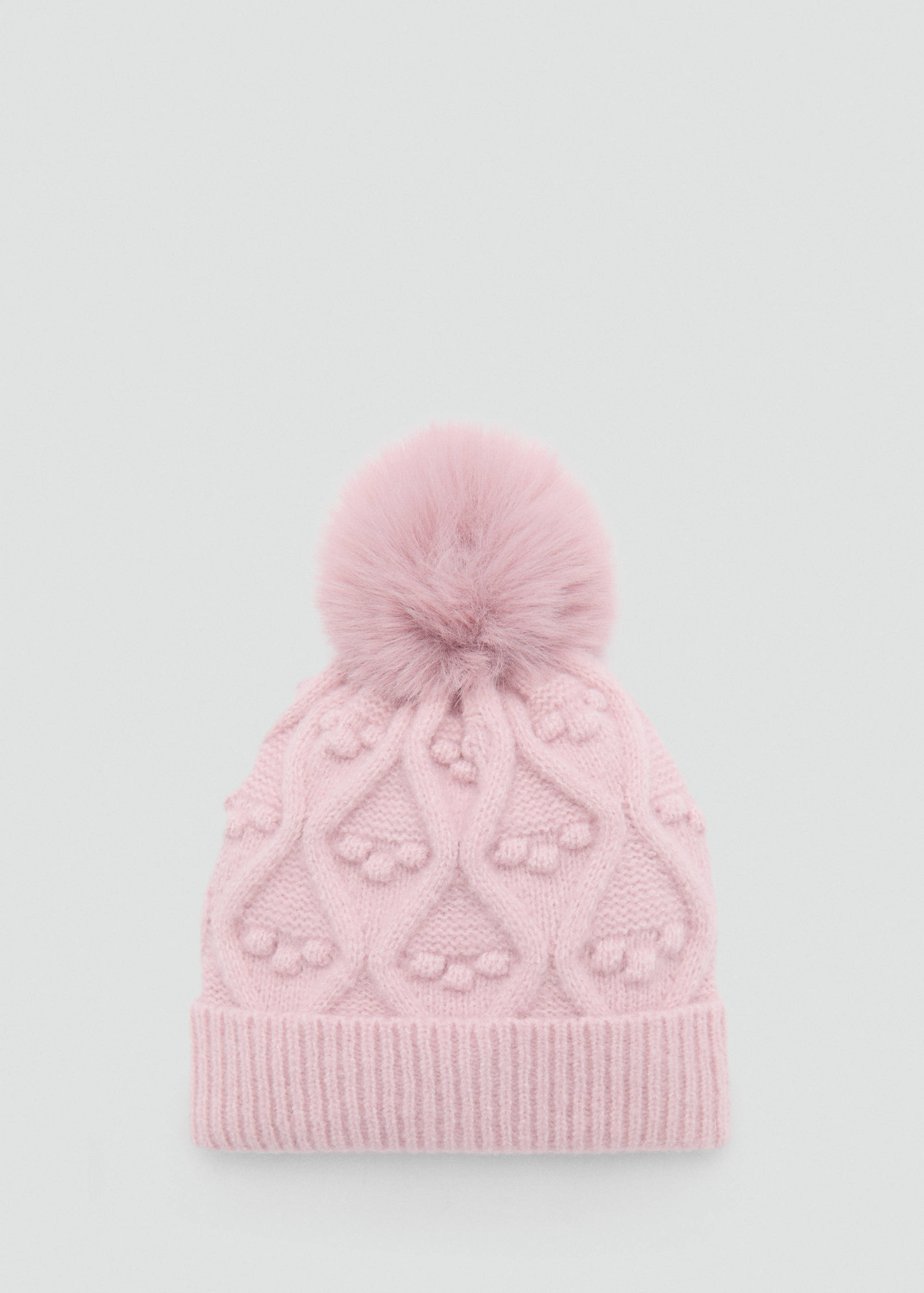 Pom pom cable-knit beanie - Article without model