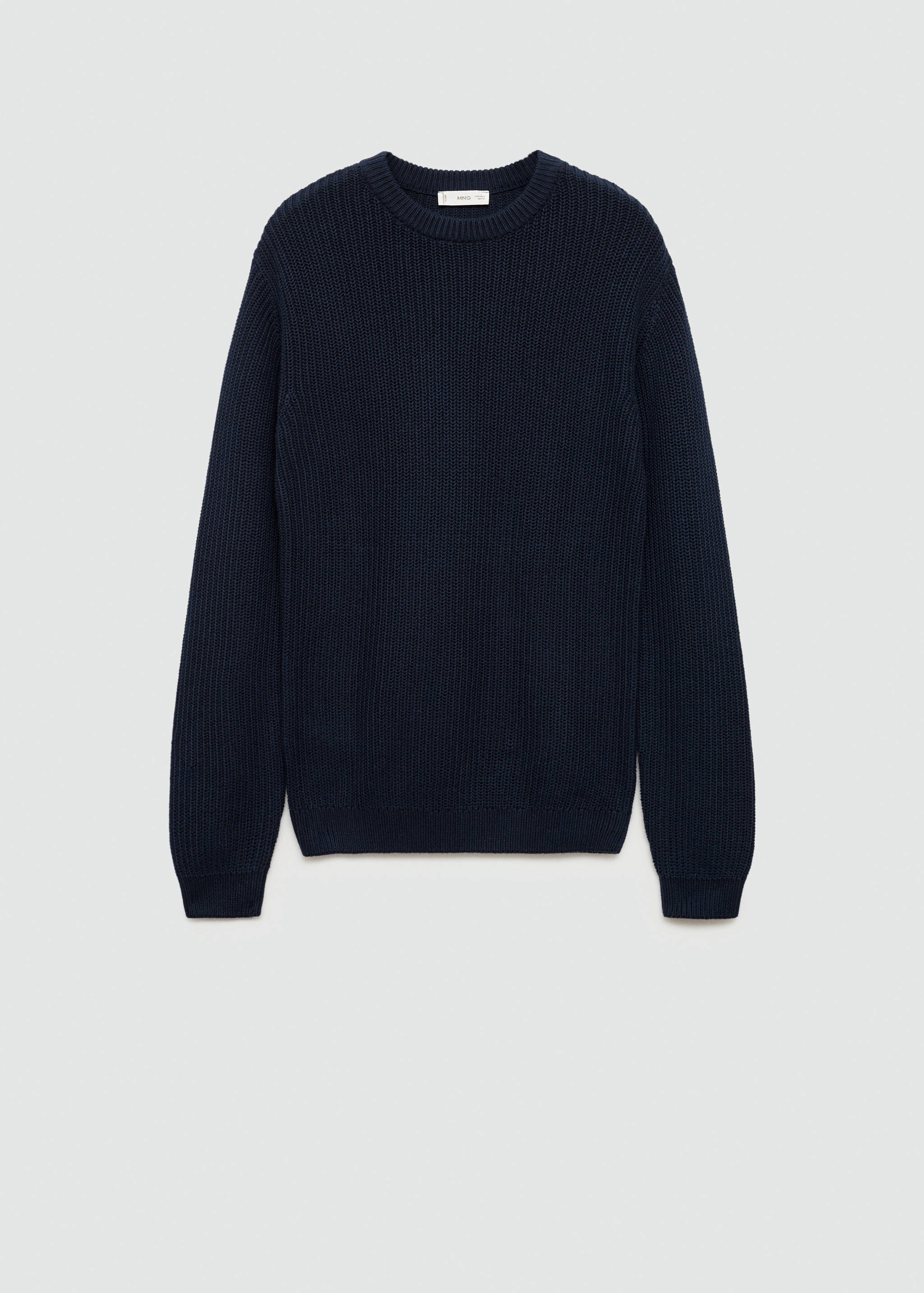 Ribbed cotton knitted sweater - Article without model