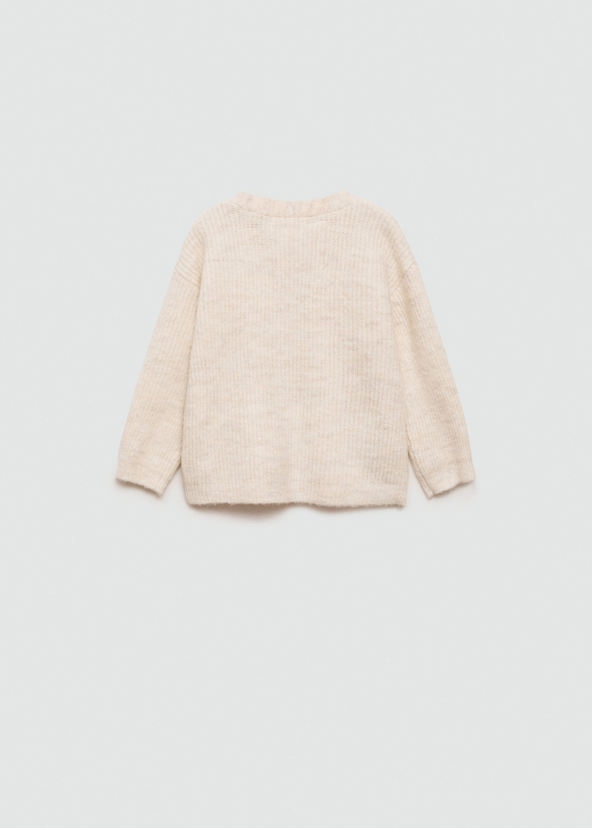 Buttoned ribbed cardigan - Reverse of the article