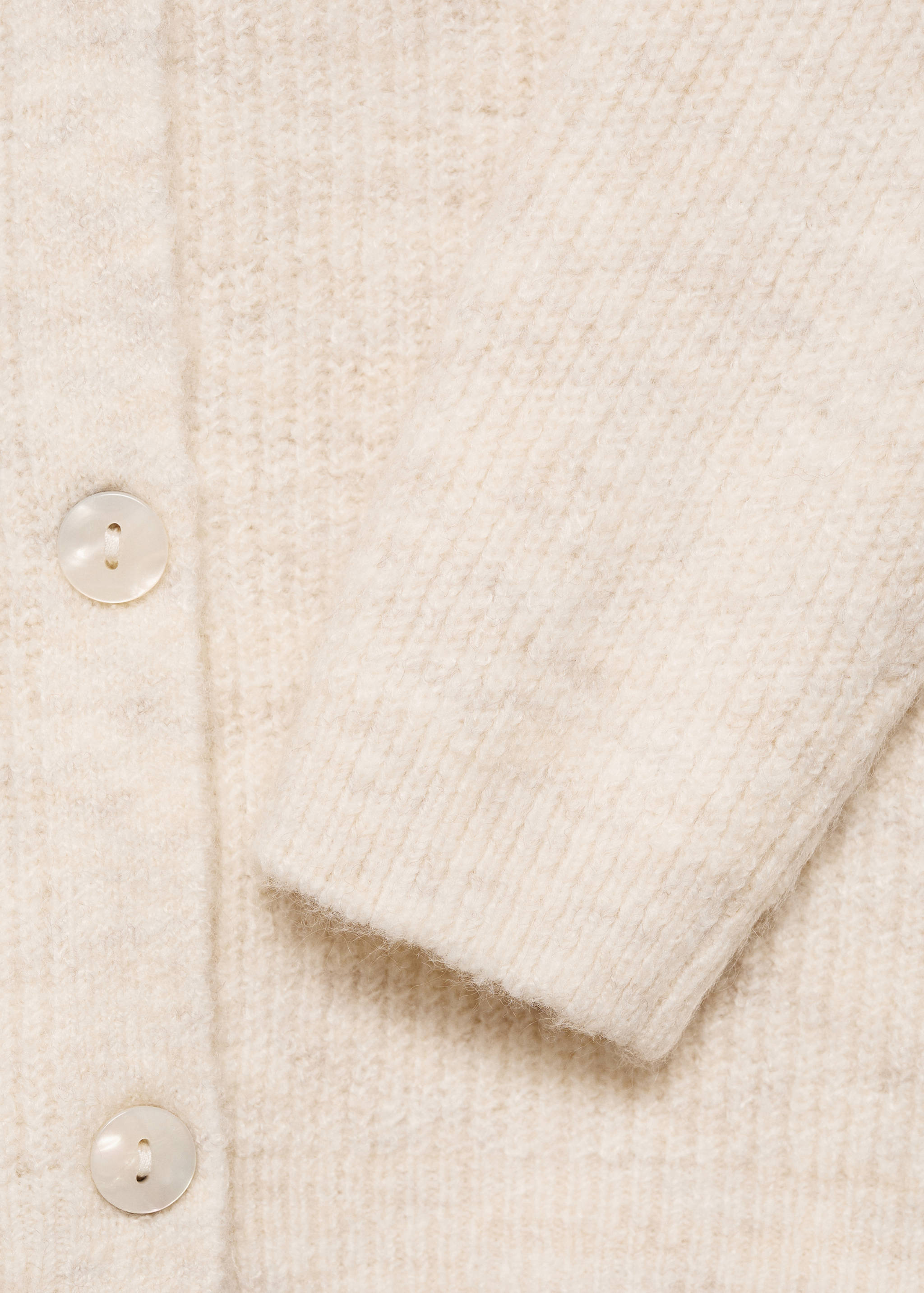 Buttoned ribbed cardigan - Details of the article 0
