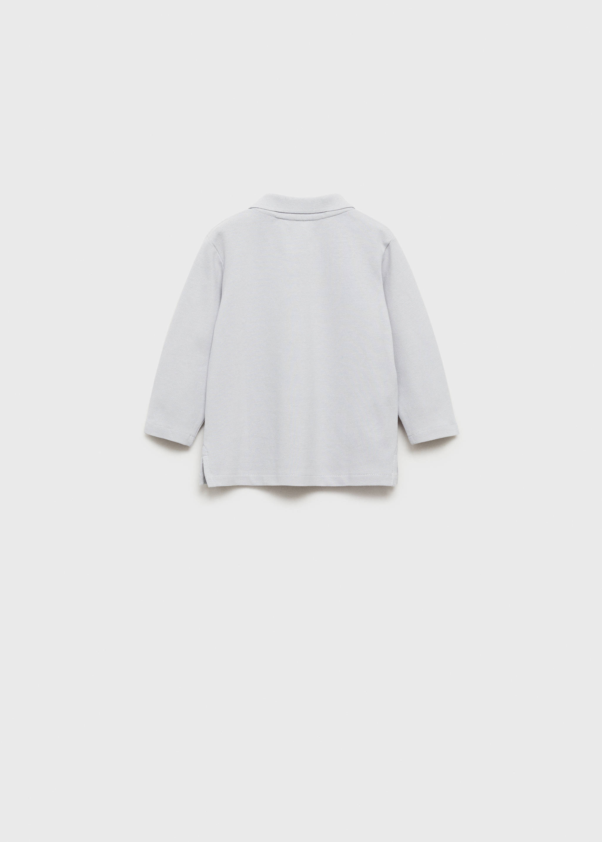 Long sleeves cotton polo - Reverse of the article
