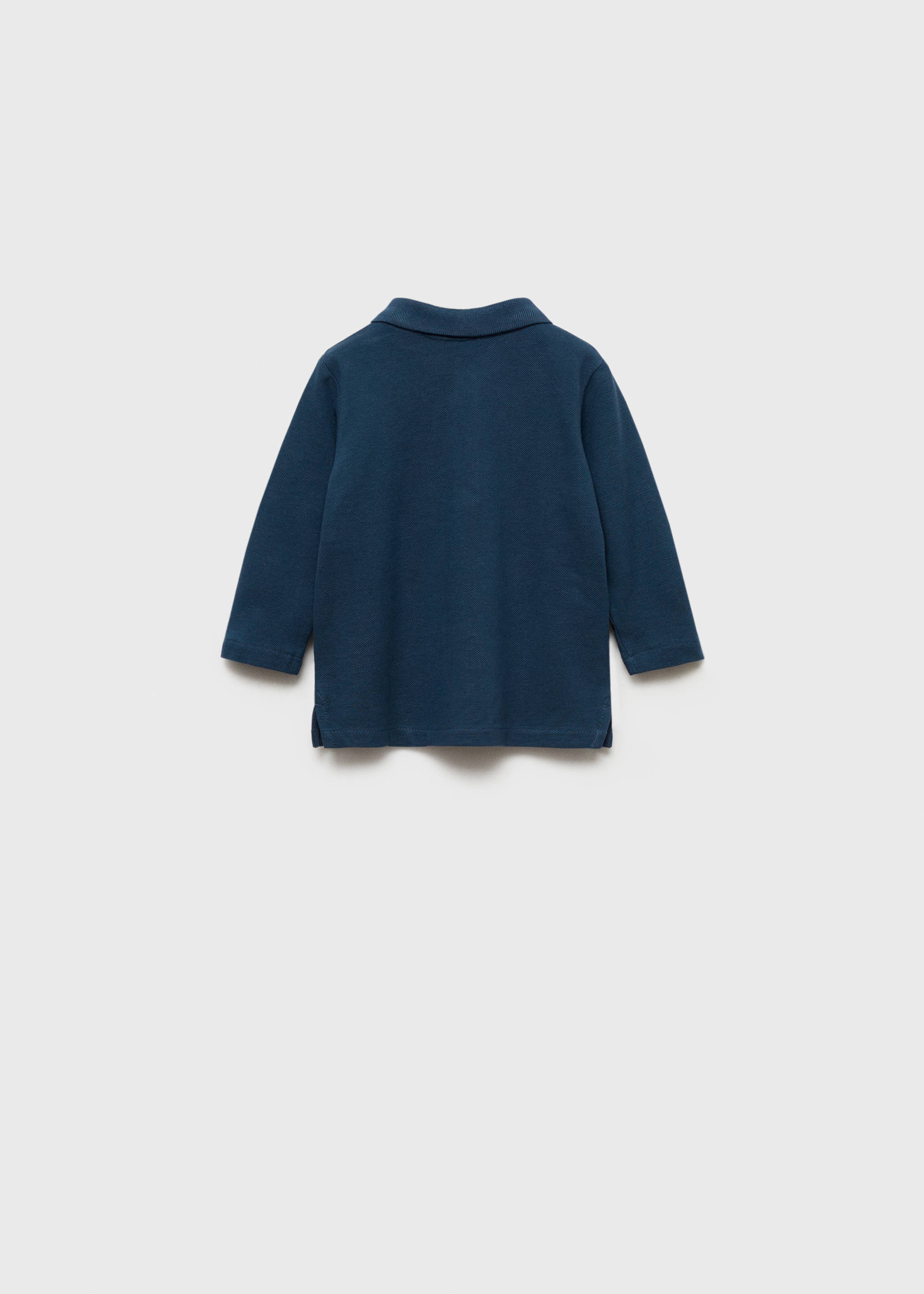 Long sleeves cotton polo - Reverse of the article