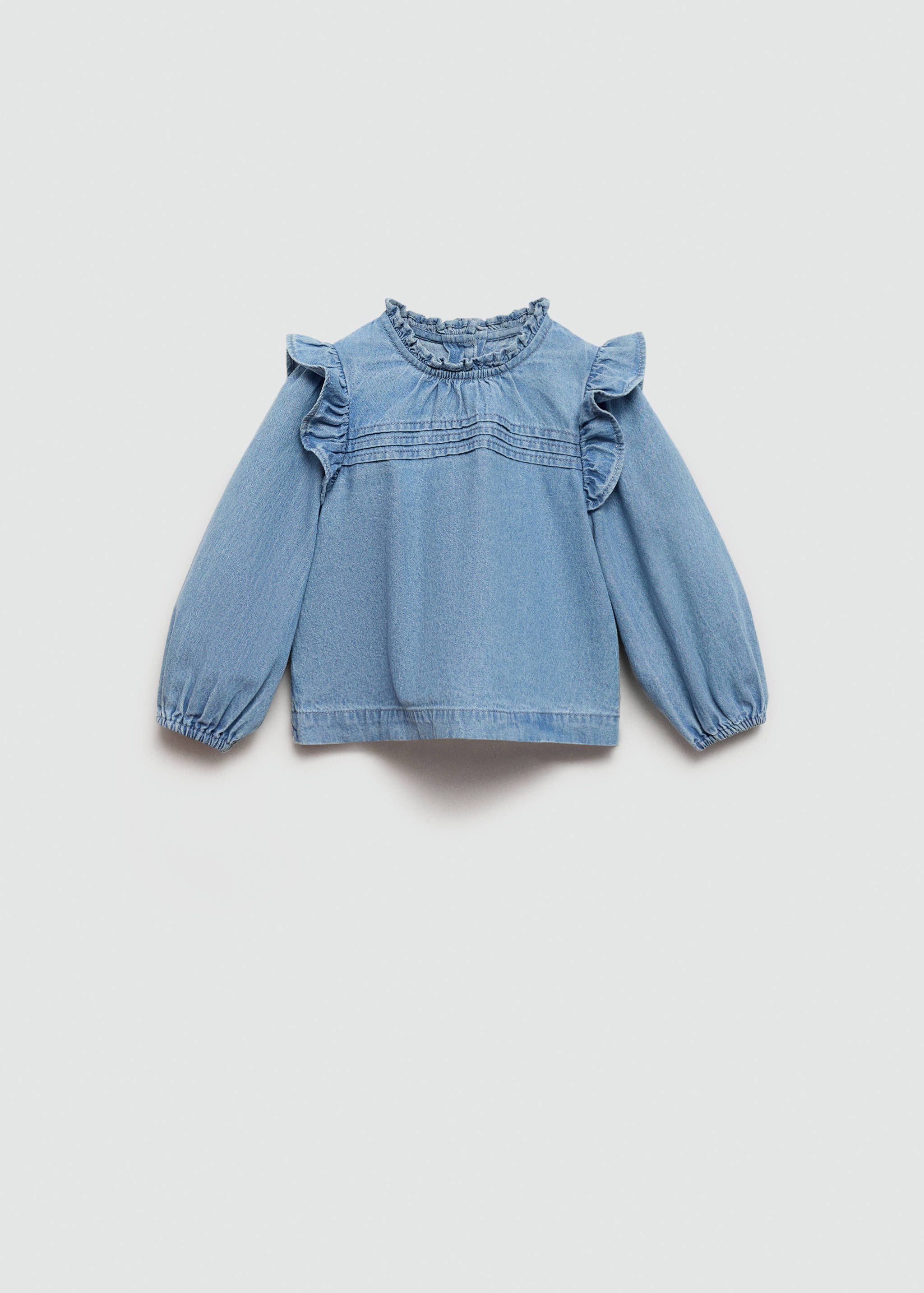 Frilled denim shirt - Article without model