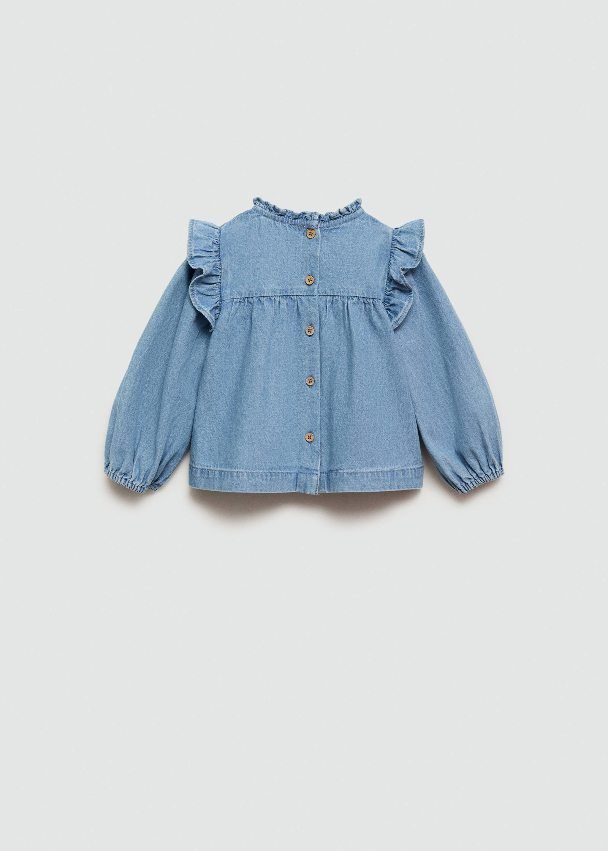 Frilled denim shirt - Reverse of the article
