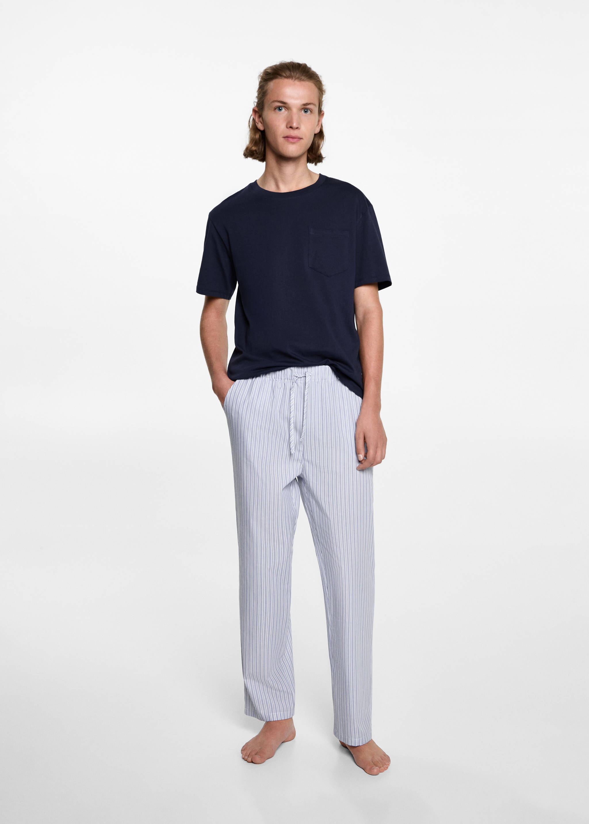 Striped long pyjamas - General plane
