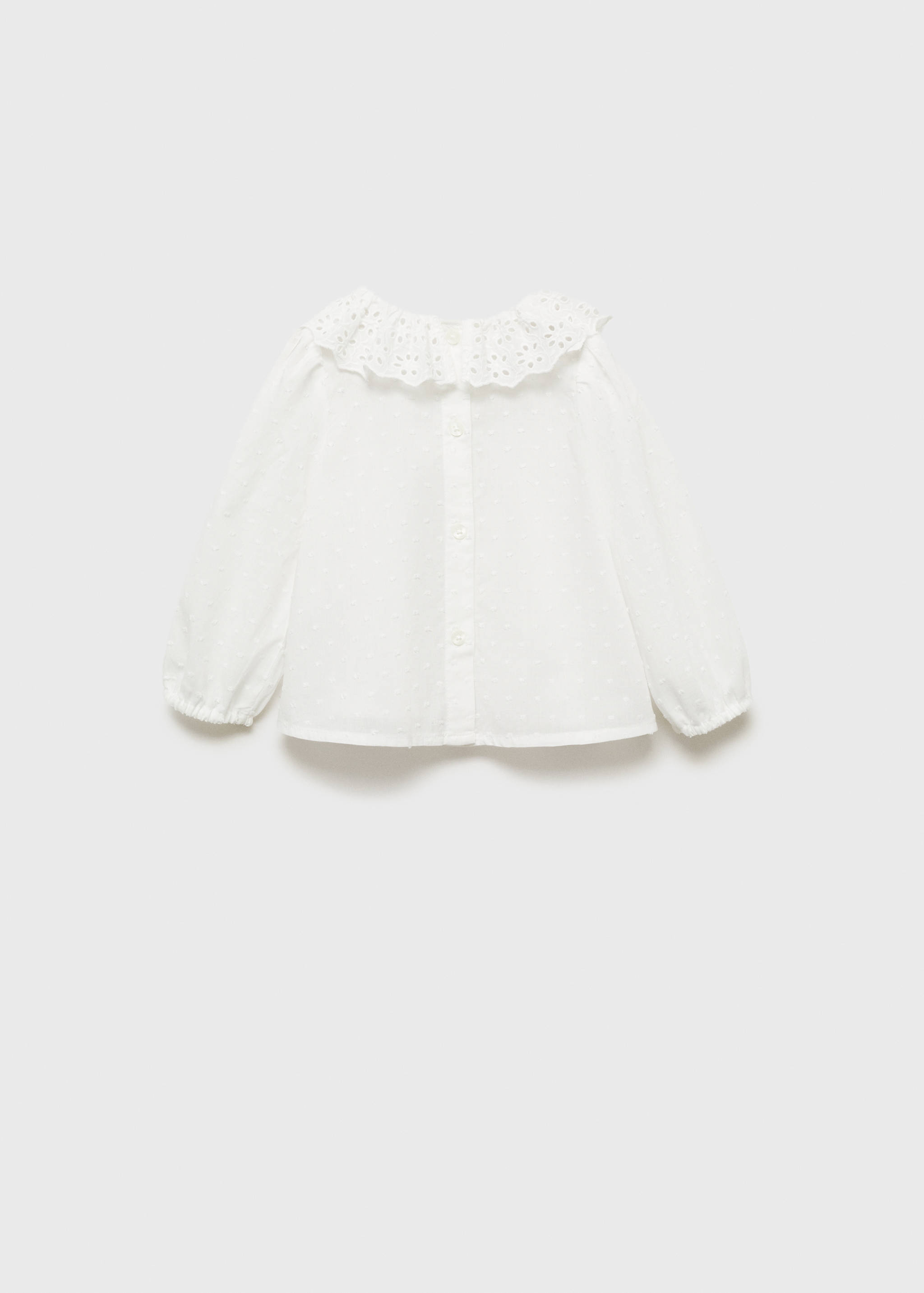 Baby-collar openwork shirt - Reverse of the article
