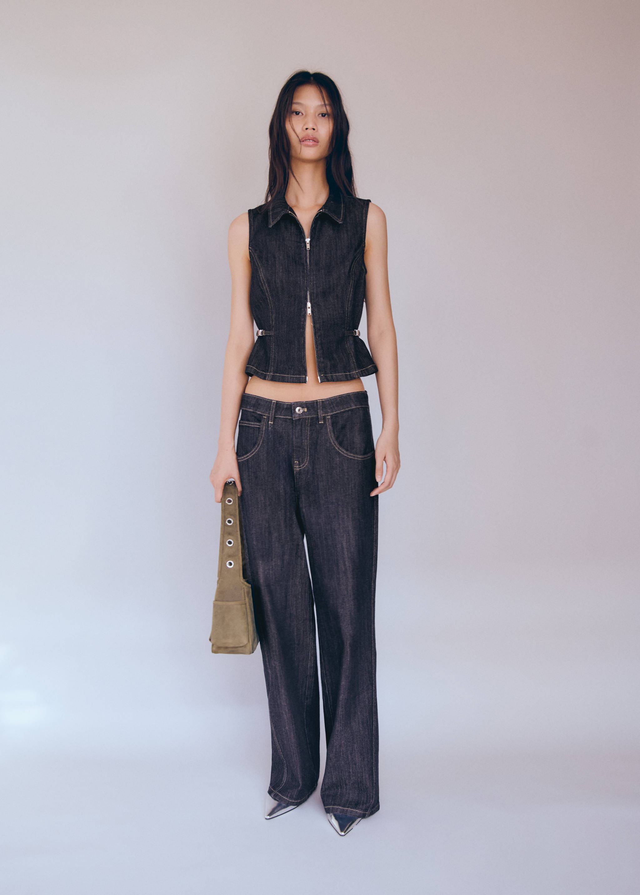 Low-rise wideleg jeans - General plane