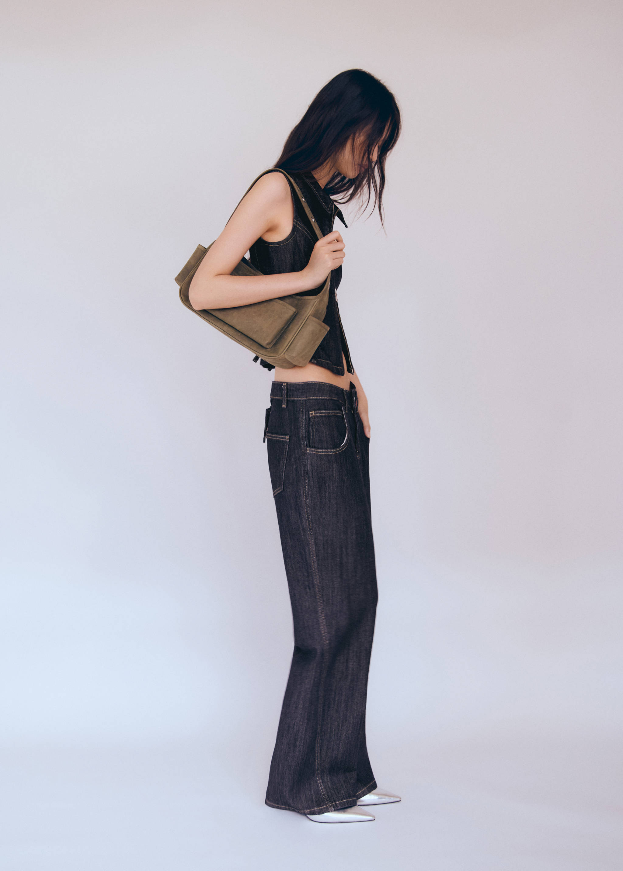 Low-rise wideleg jeans - Medium plane