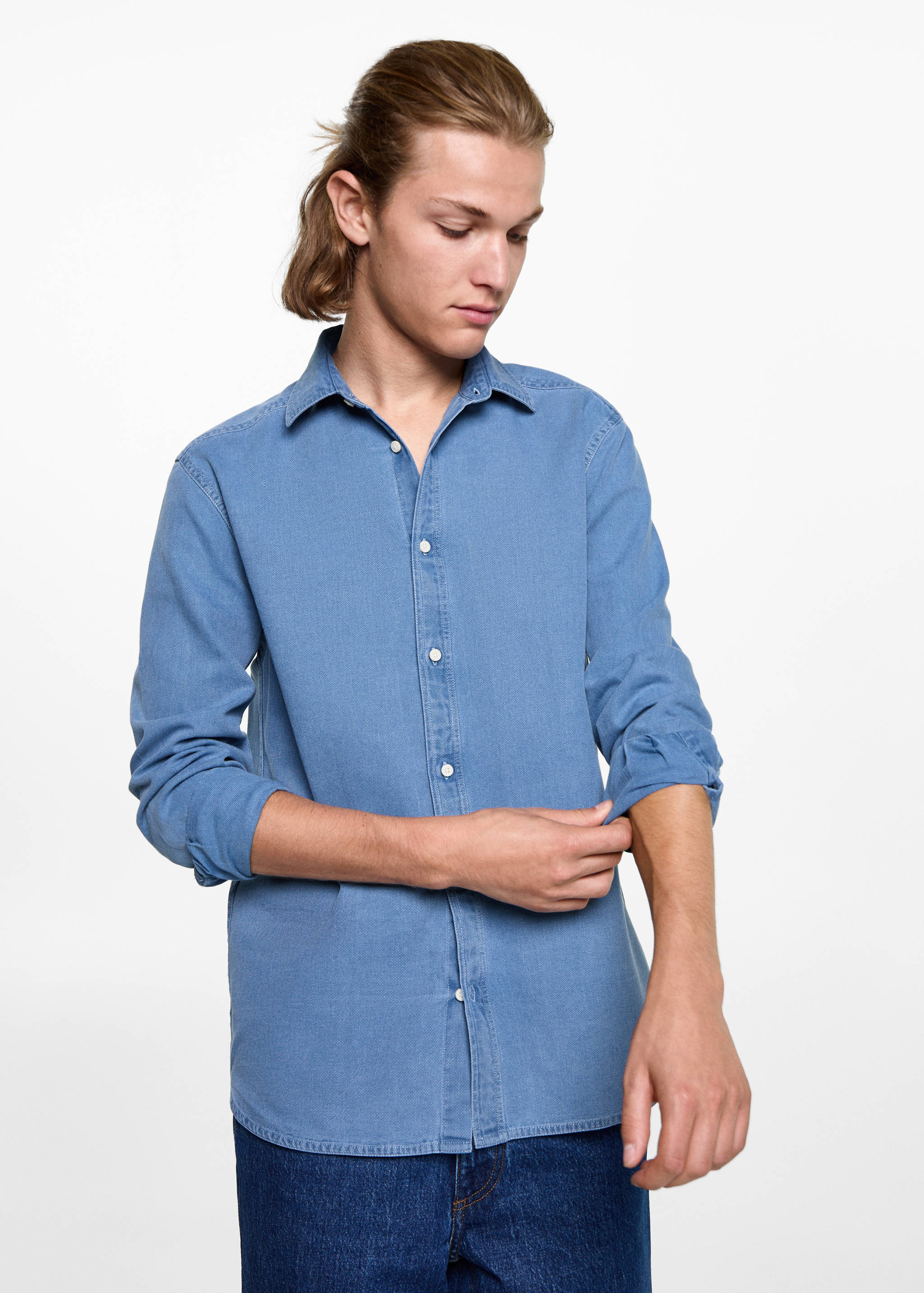 Cotton slim-fit t-shirt - Medium plane