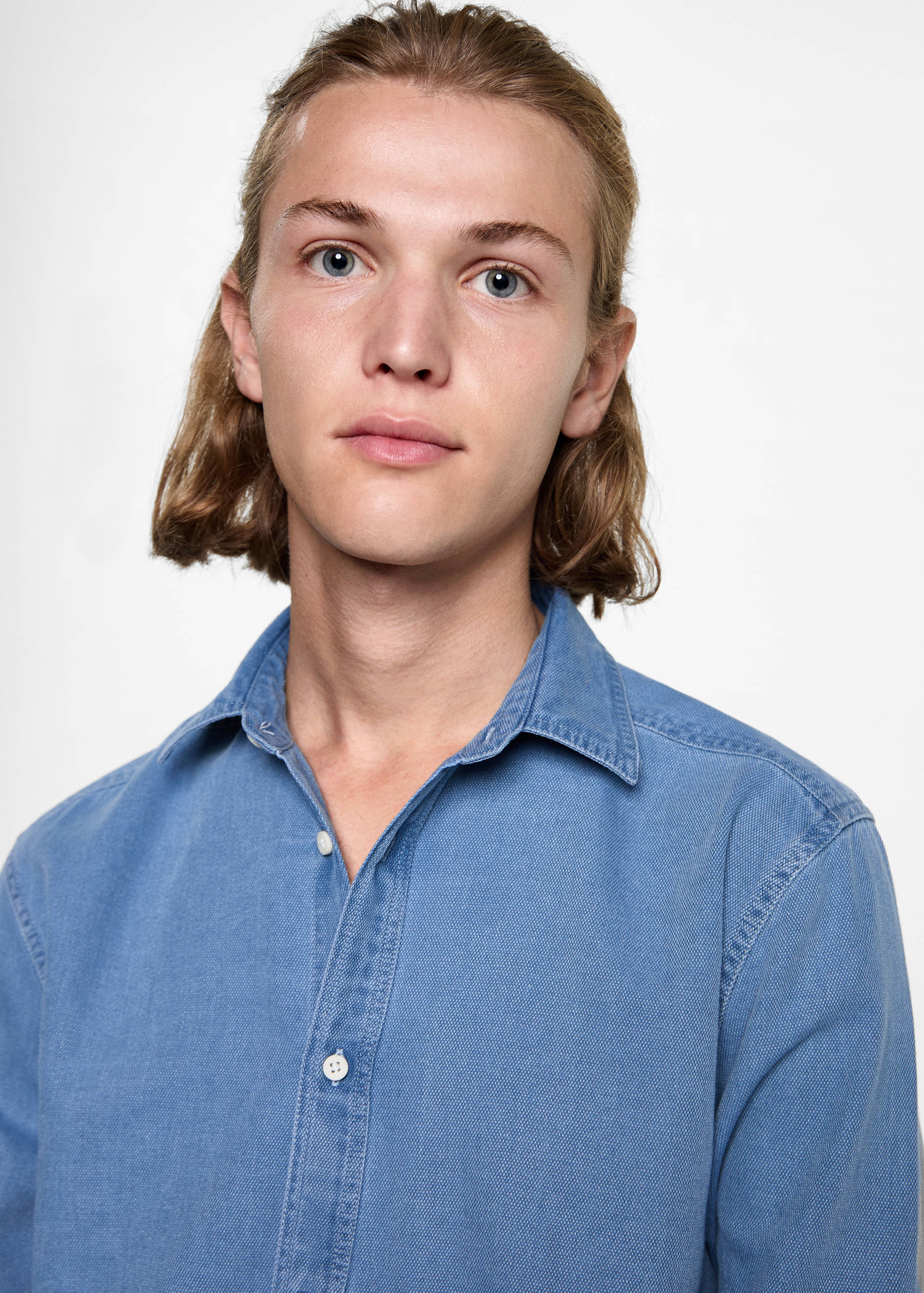 Cotton slim-fit t-shirt - Details of the article 1