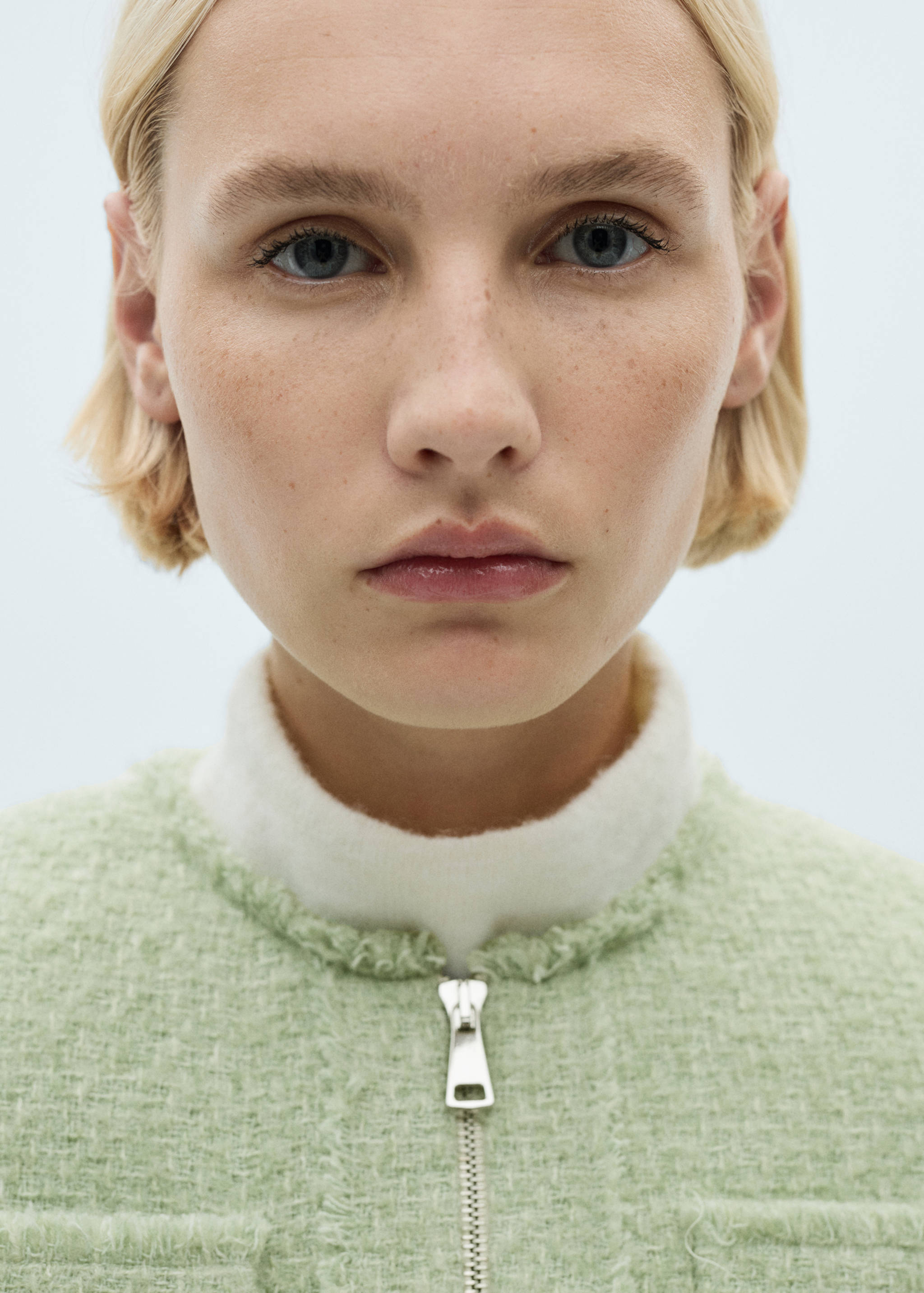 Tweed jacket with zip - Details of the article 1