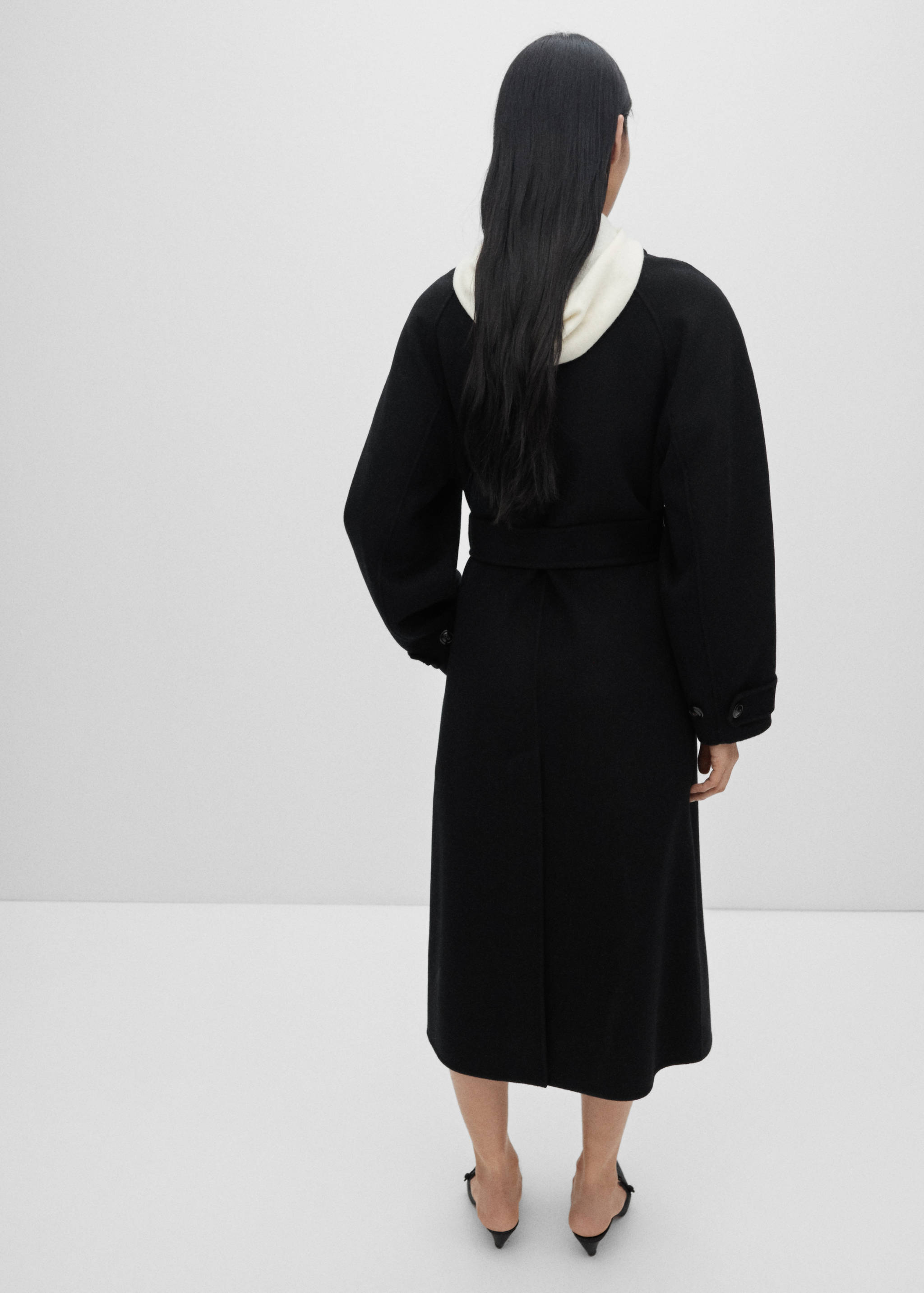 Manteau laine ceinture - Verso de l’article