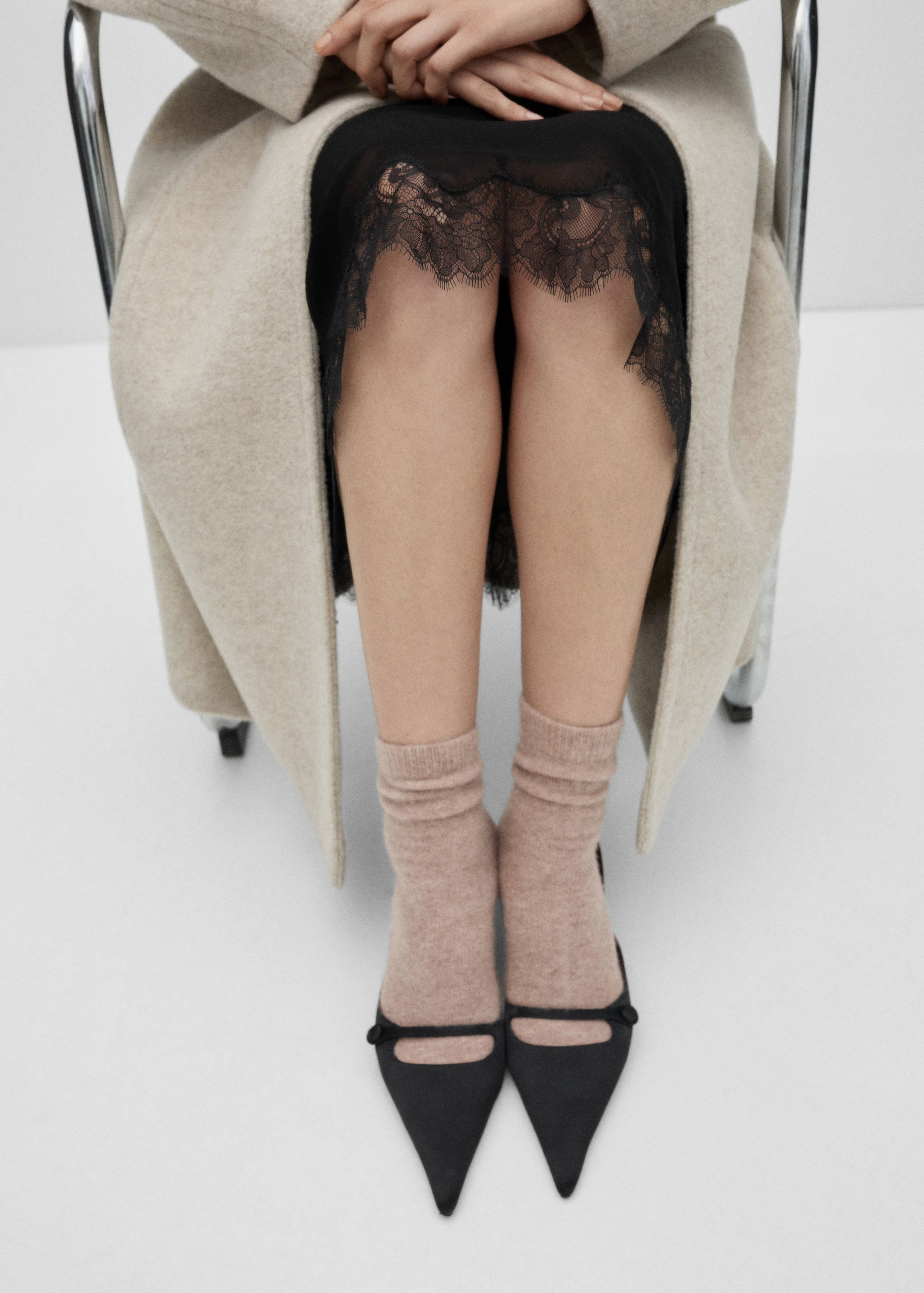 Cashmere knitted socks - General plane