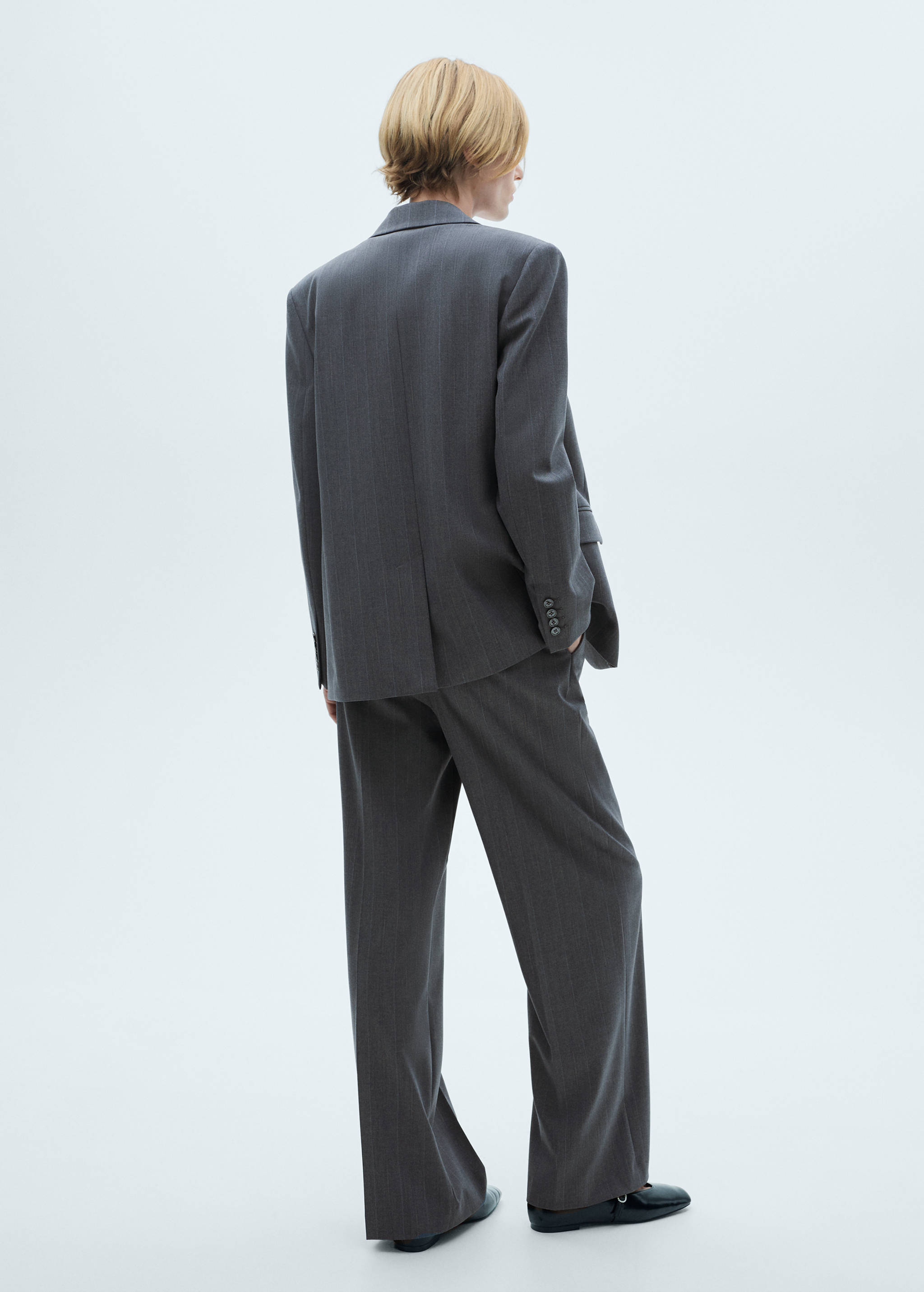 Pinstripe suit blazer - Reverse of the article