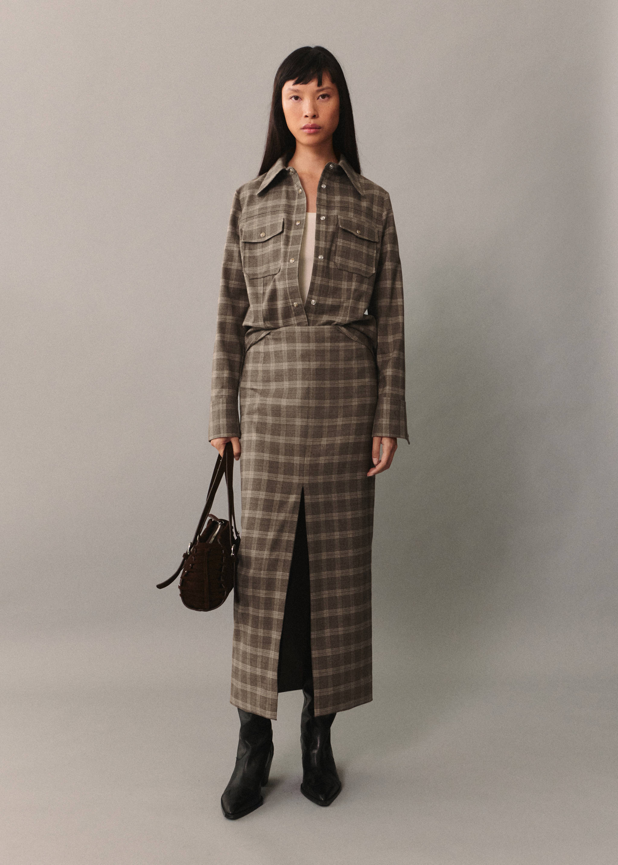 Surchemise carreaux poches - Plan général