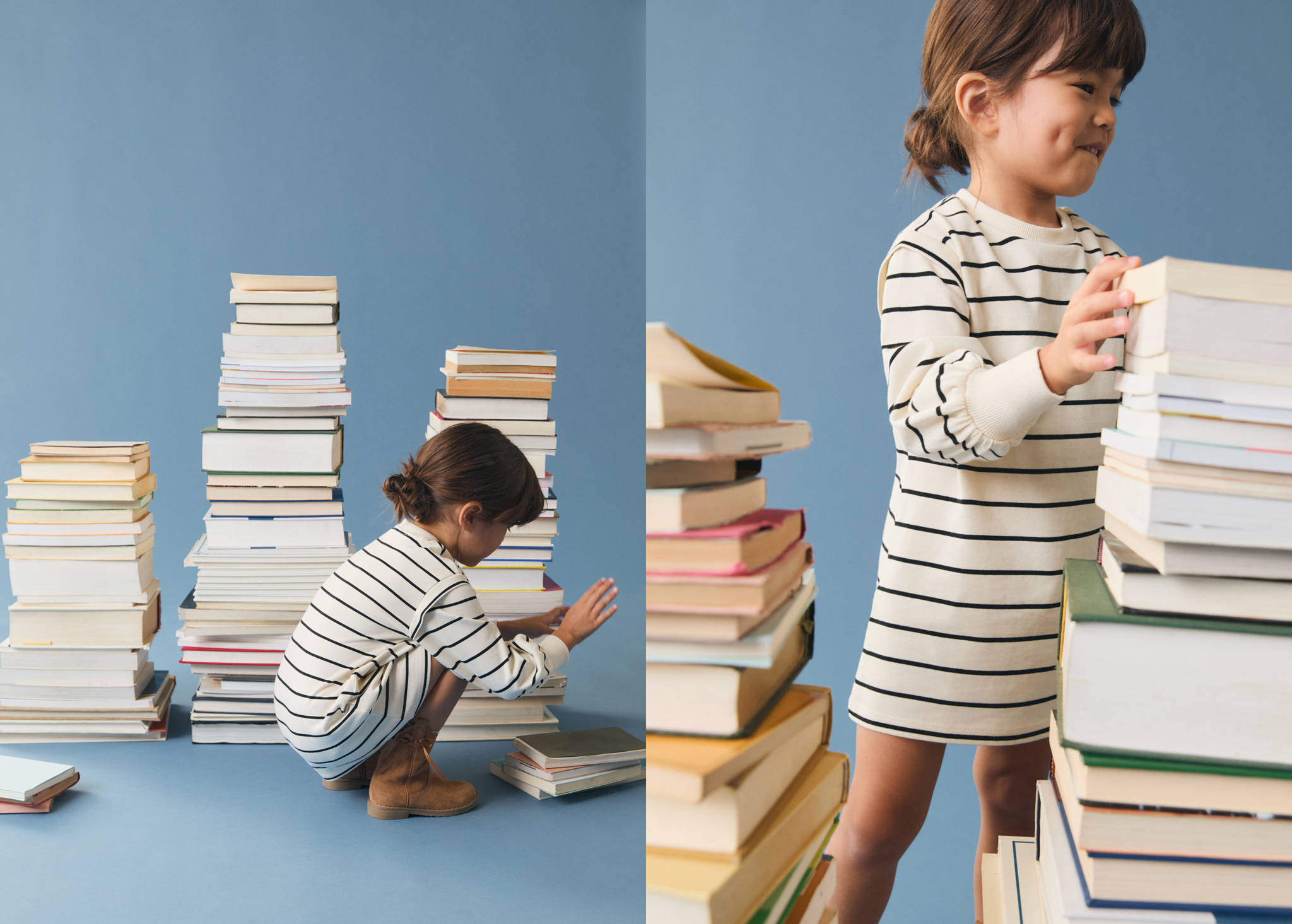 Striped cotton dress - Panoramic plane