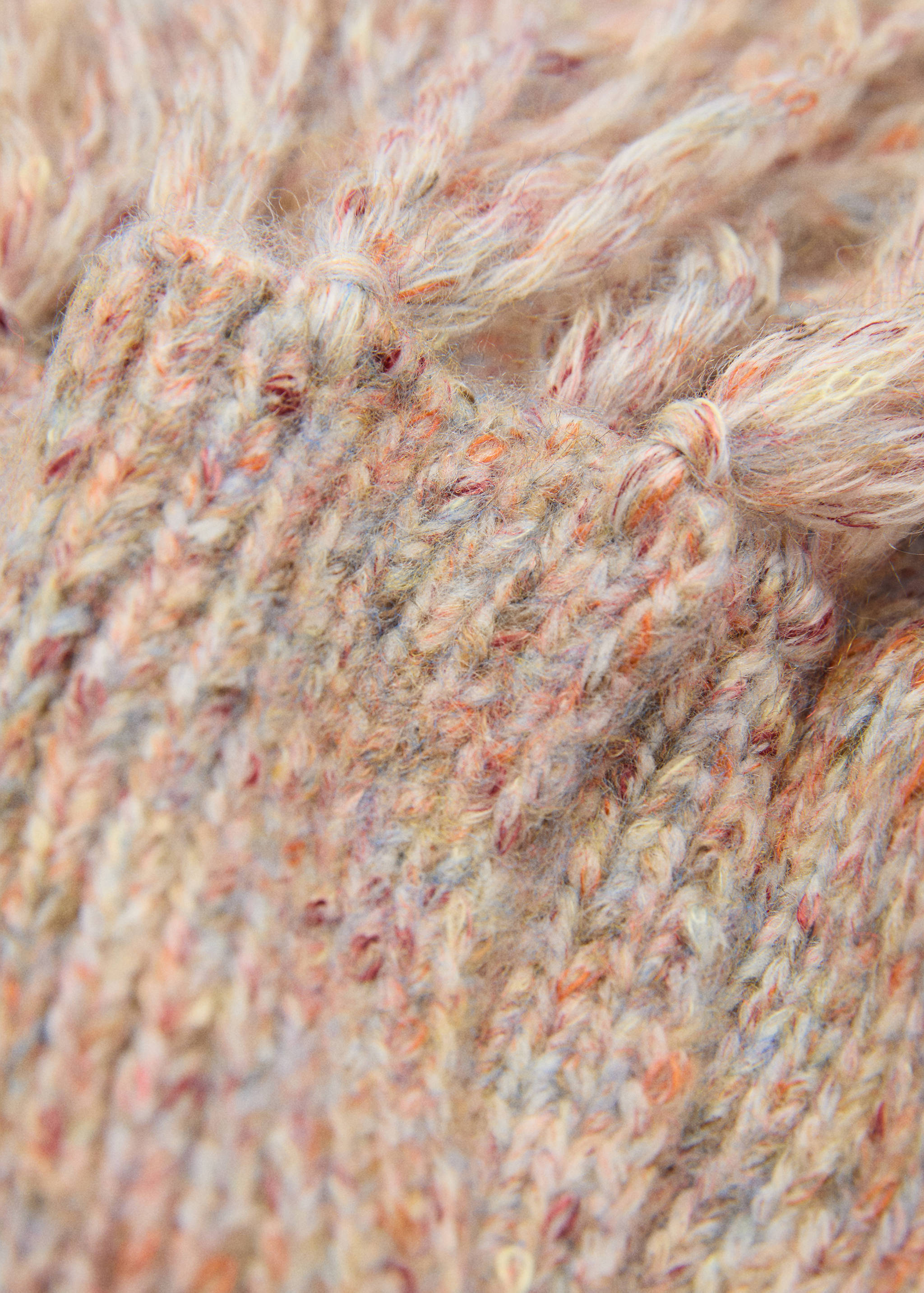 Bicolour knit scarf - Medium plane