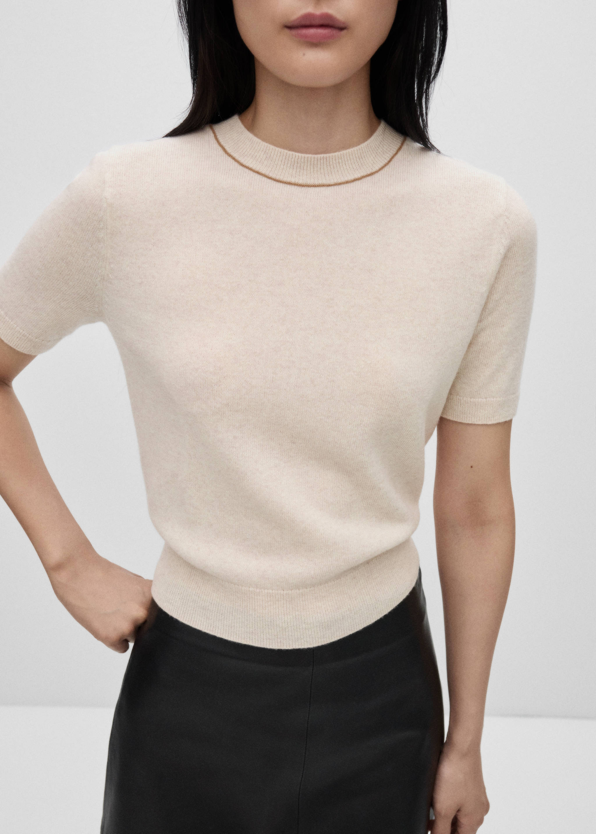 Pull-over laine manches courtes - Détail de l'article 6