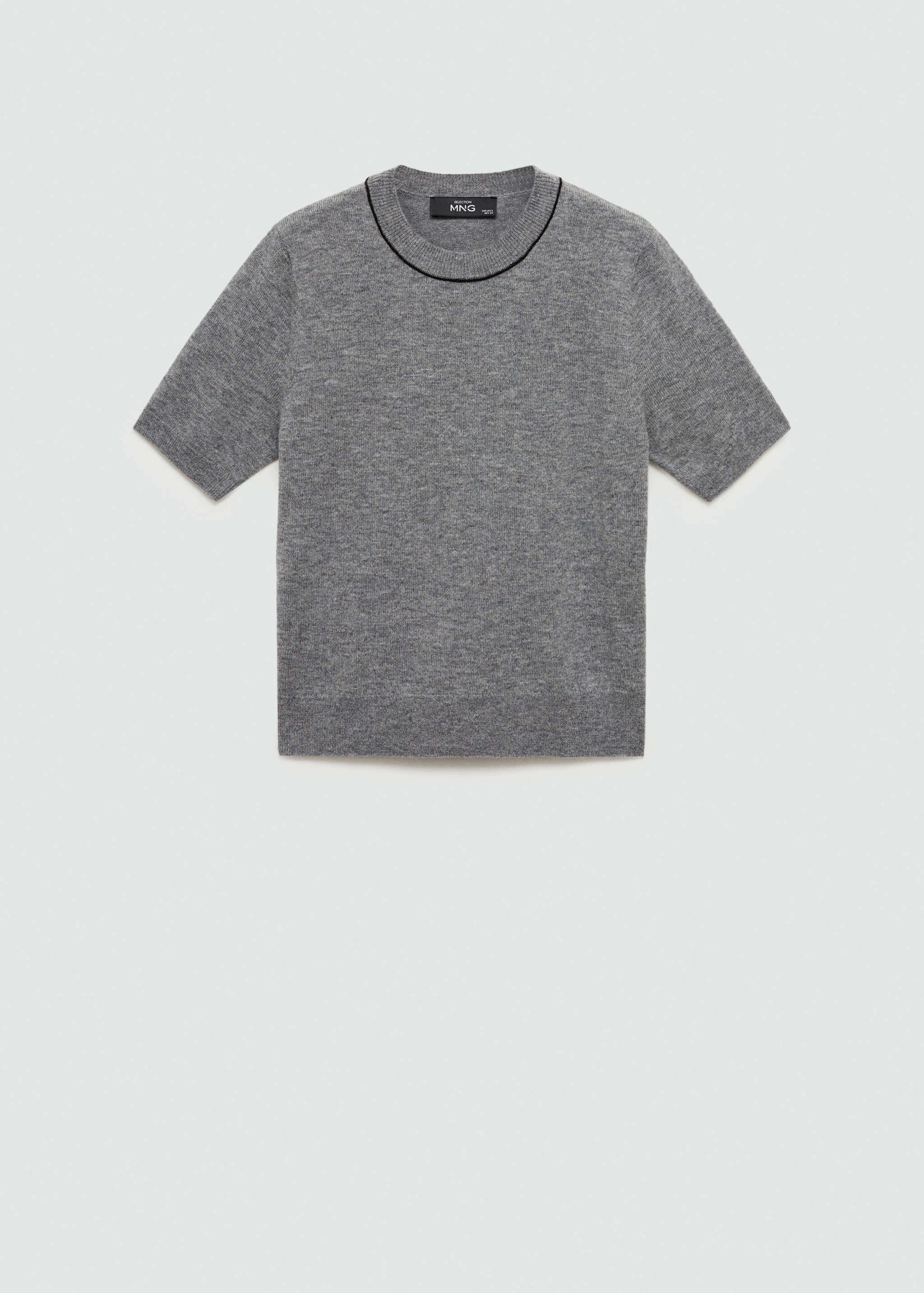 Short-sleeved wool sweater - Article without model