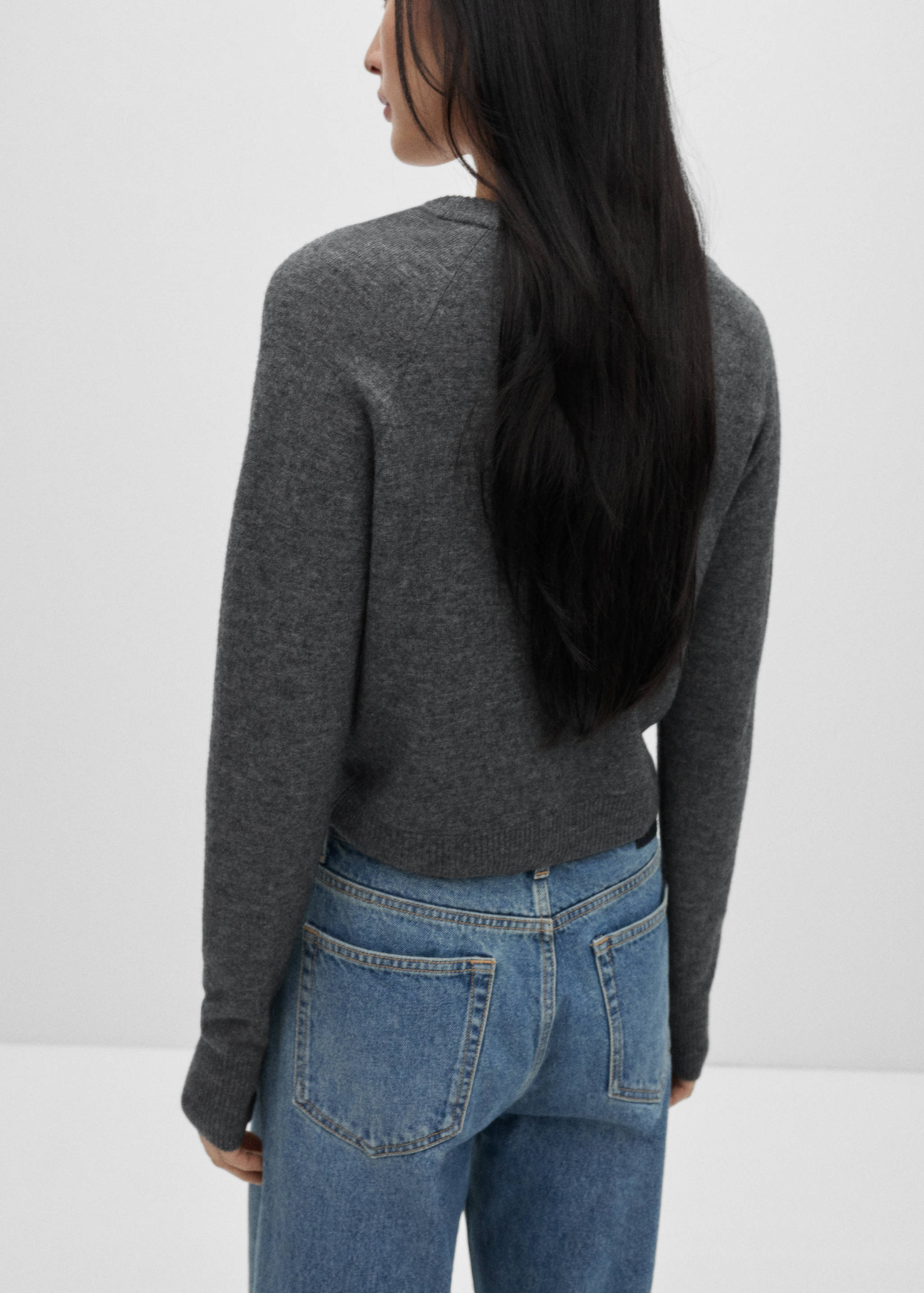 Cárdigan lana botones - Reverso del artículo