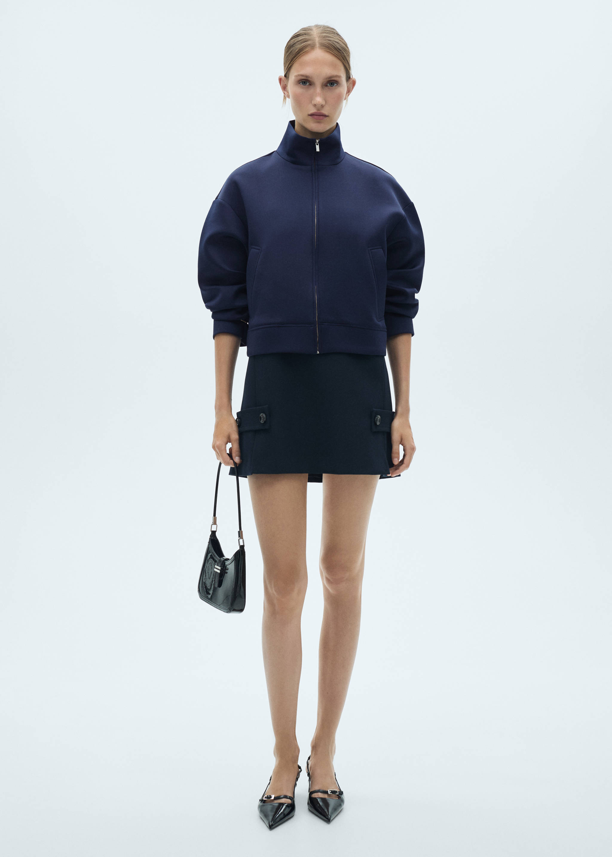 Veste bomber crop - Plan général