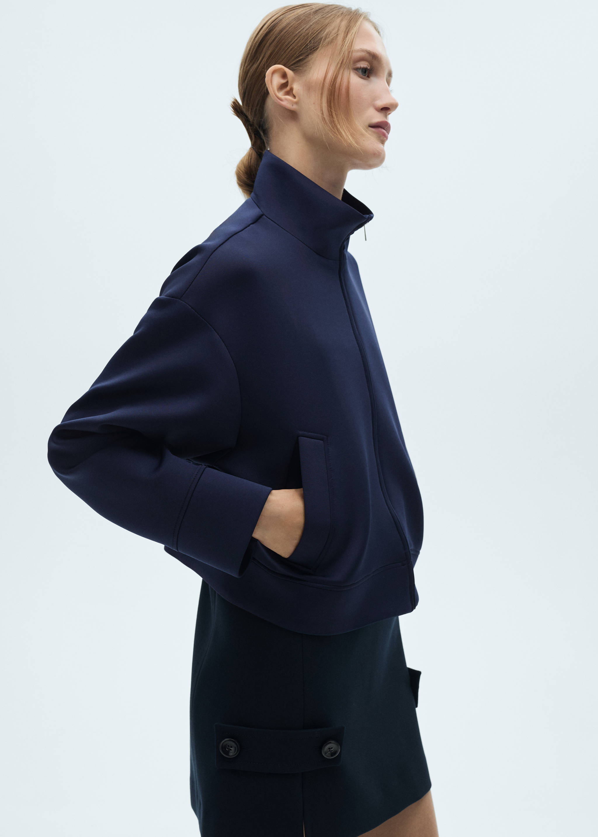 Veste bomber crop - Plan moyen