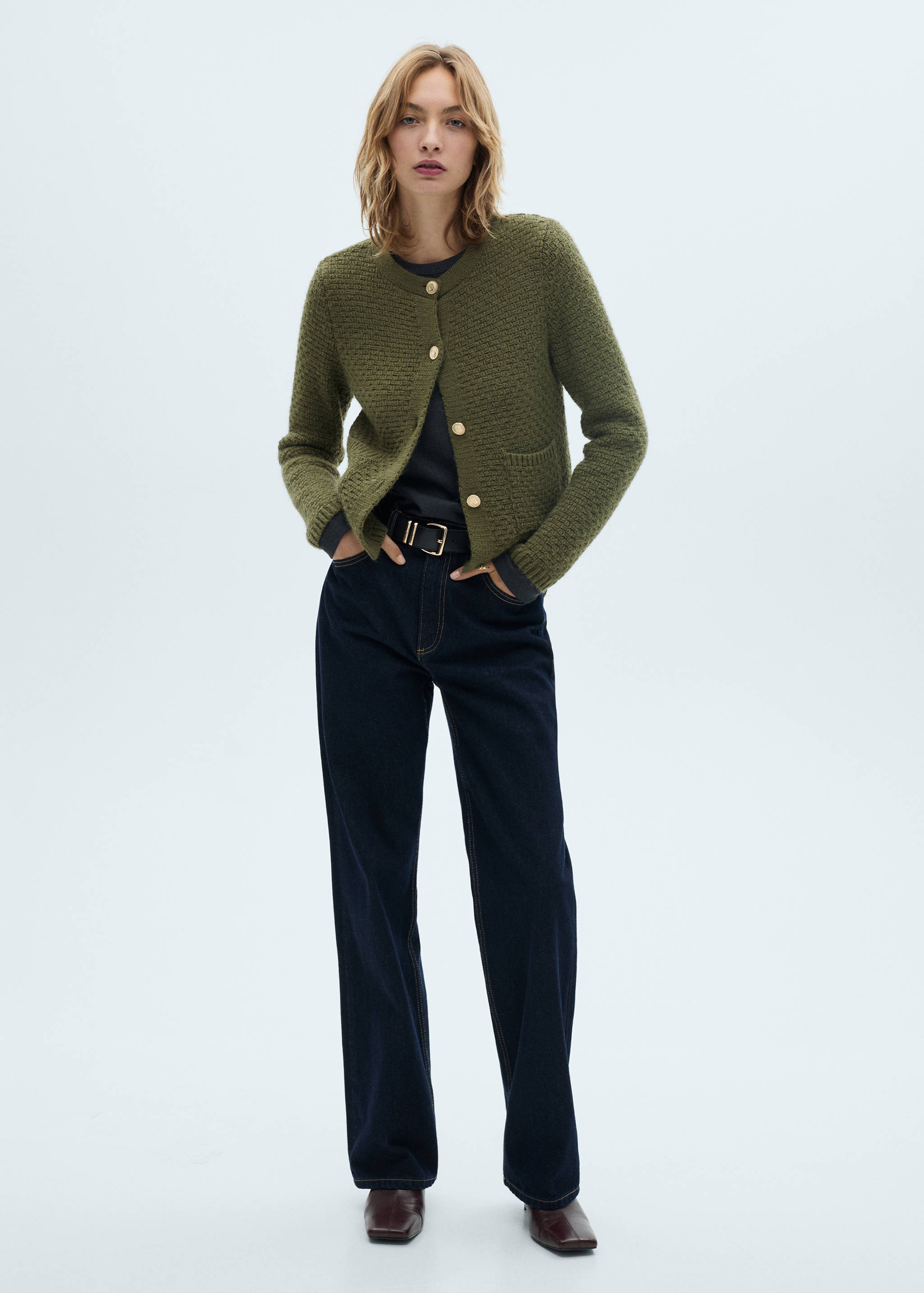 Button knit cardigan - General plane