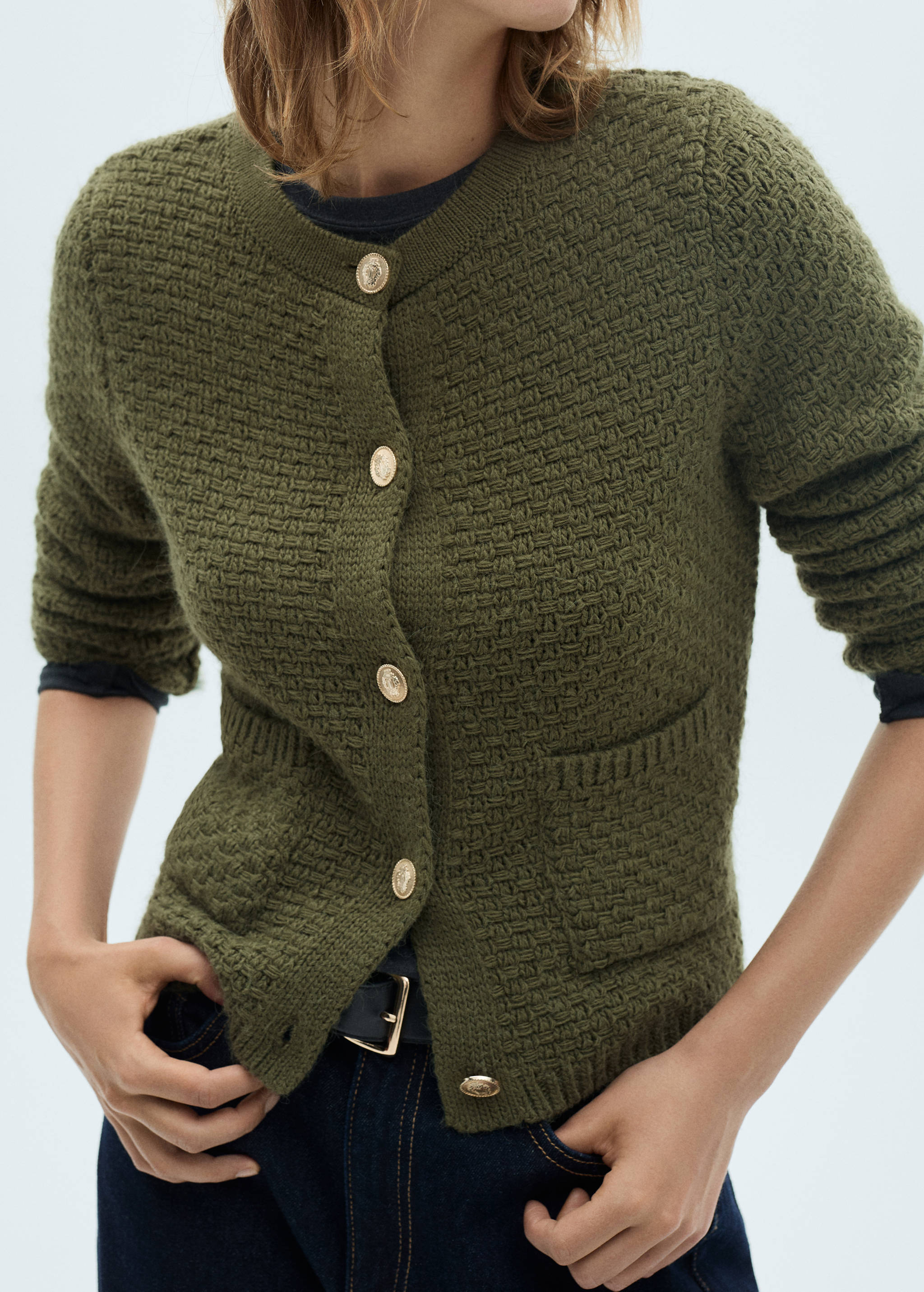 Button knit cardigan - Medium plane