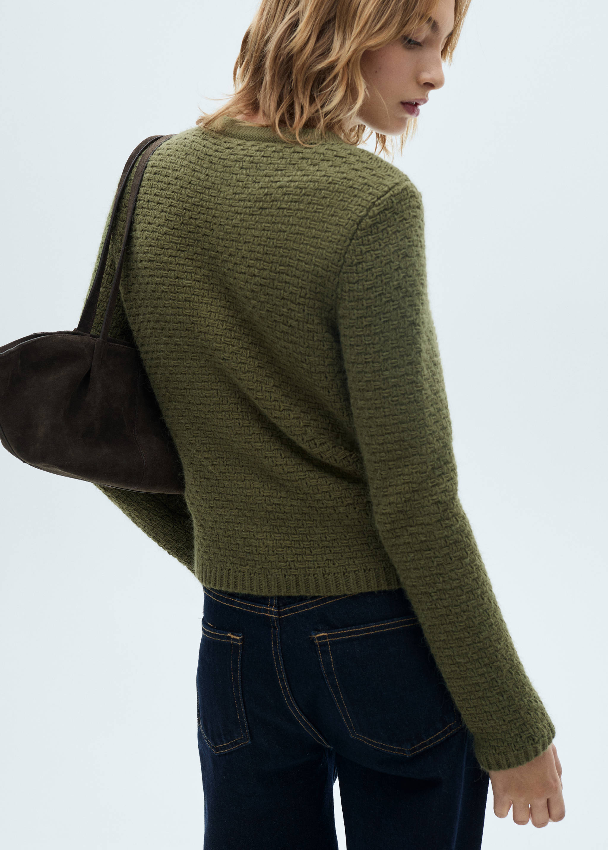 Button knit cardigan - Reverse of the article