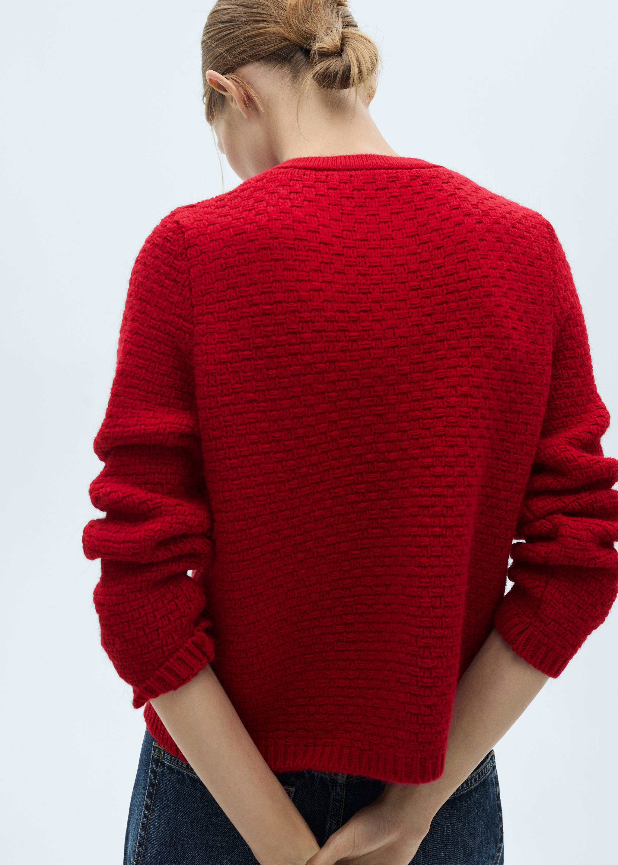 Button knit cardigan - Reverse of the article