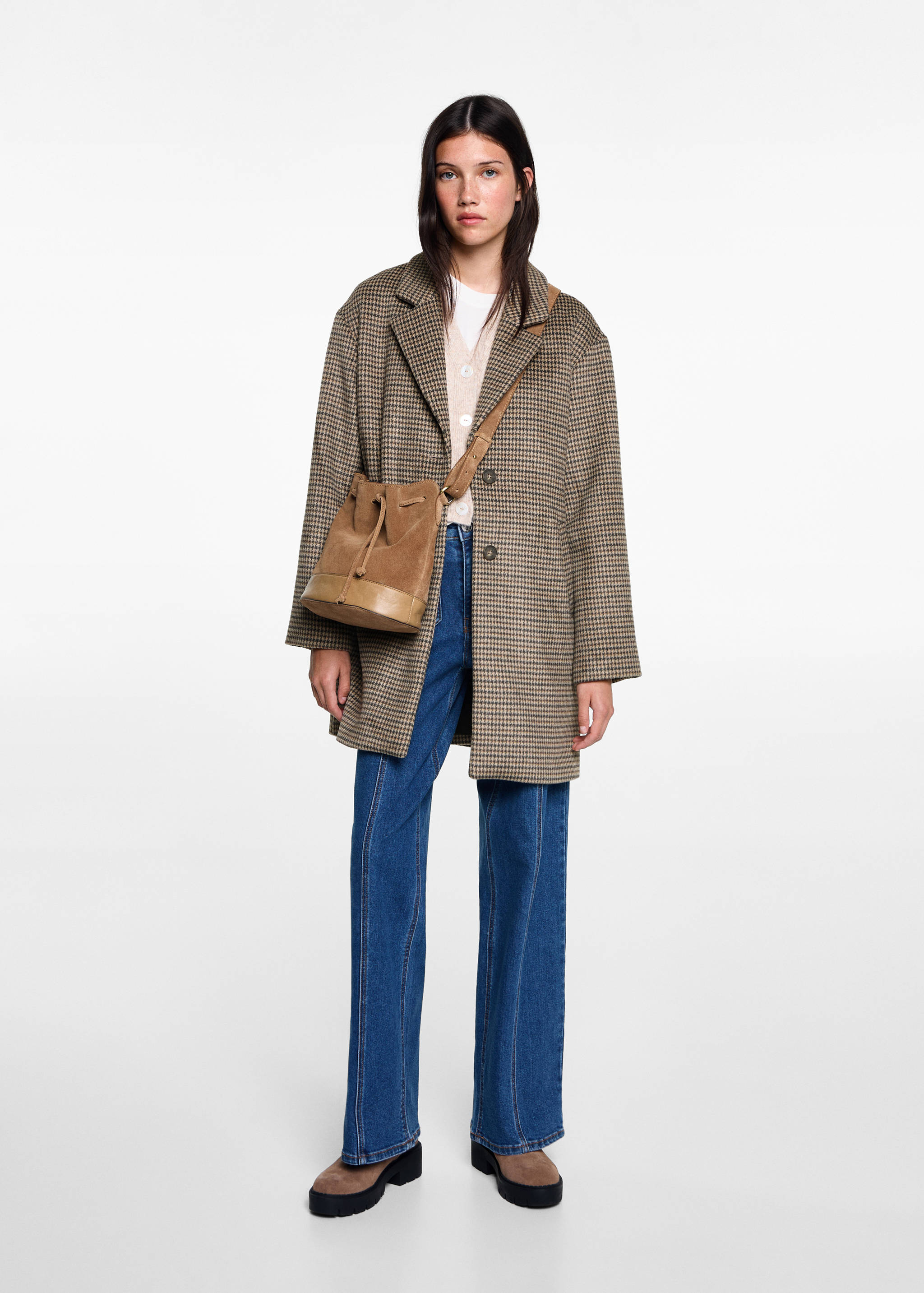 Mantel mit Hahnentrittmuster - Allgemeine Ansicht