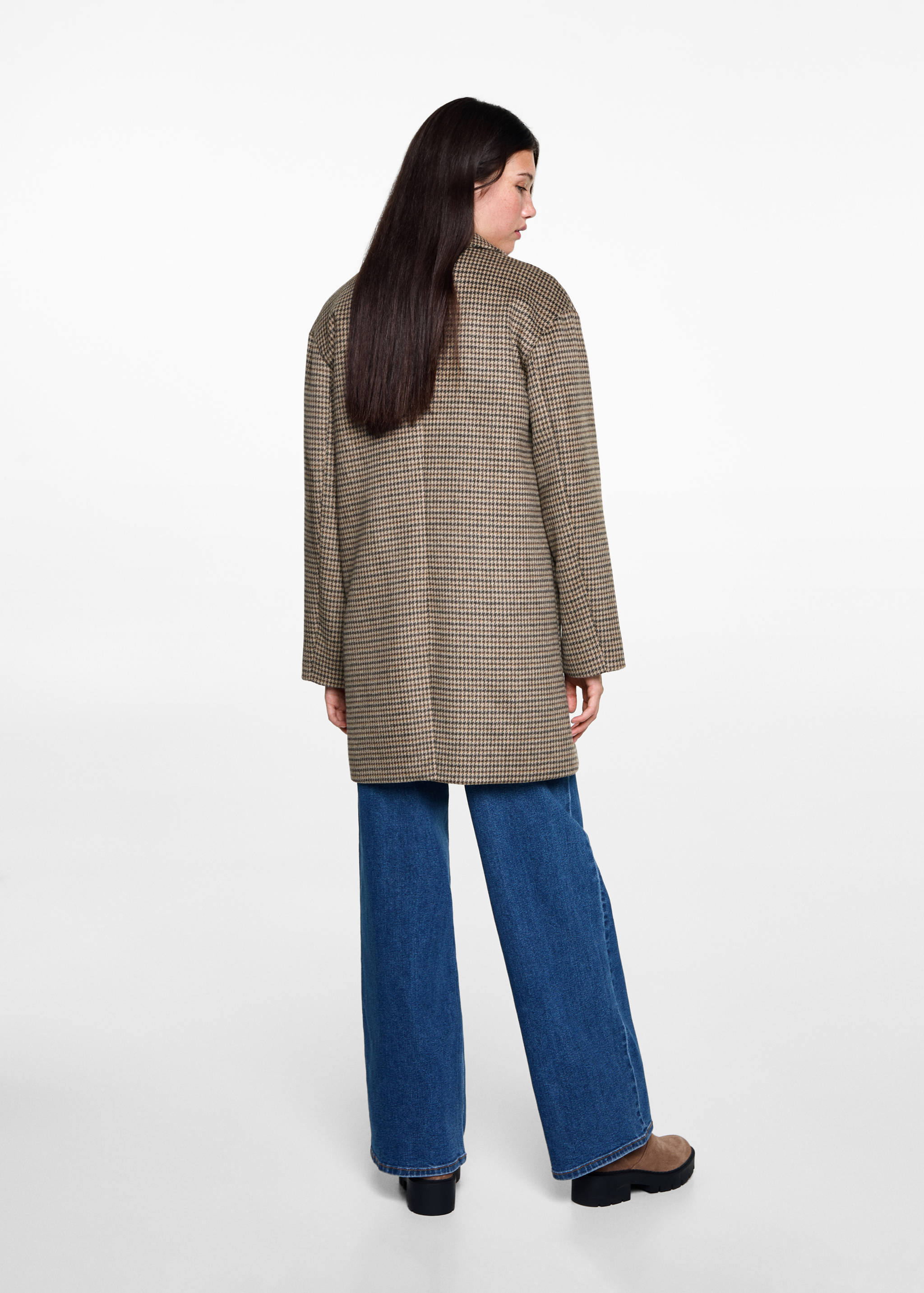 Mantel mit Hahnentrittmuster - Rückseite des Artikels