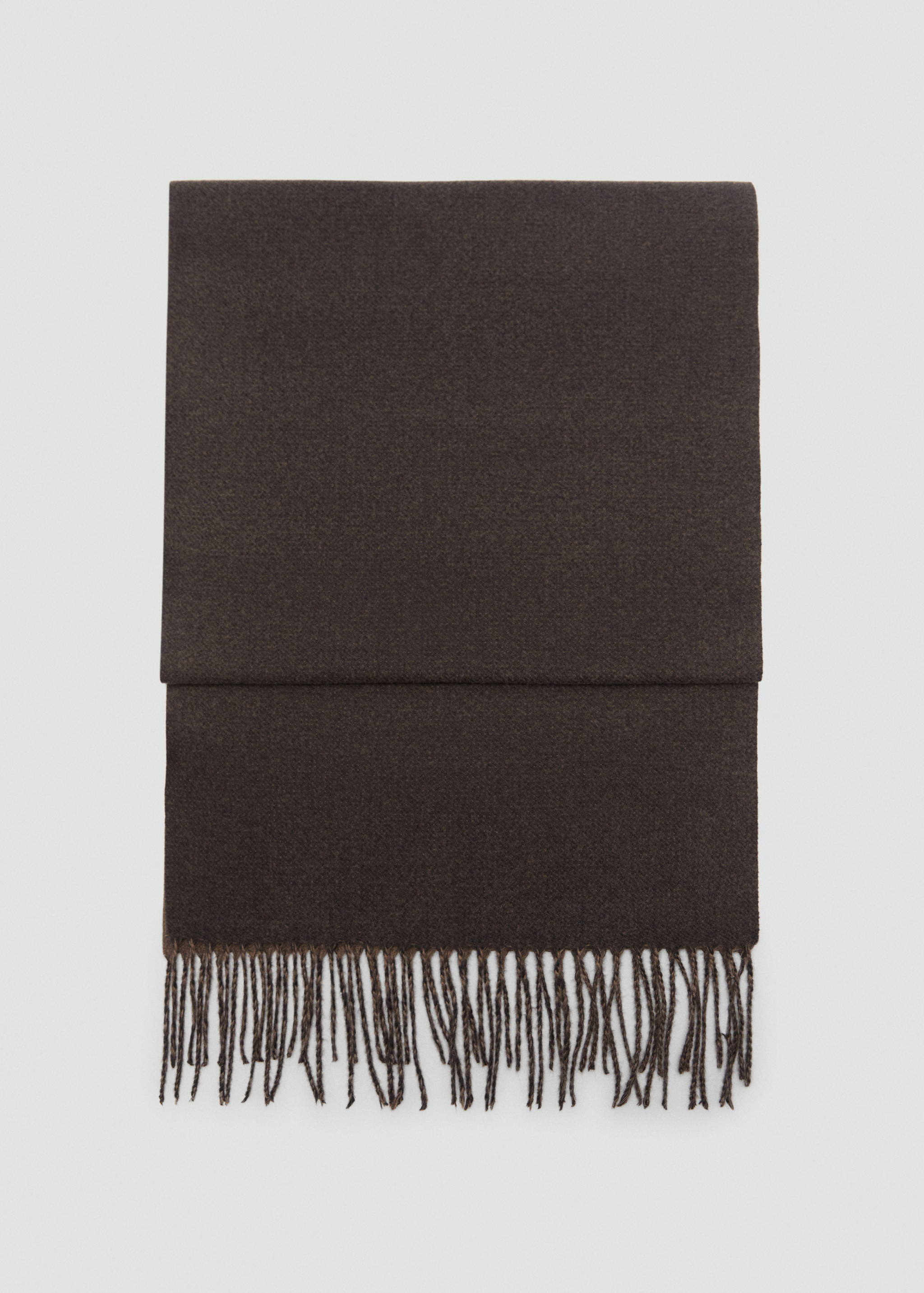 双色流苏围巾 - null