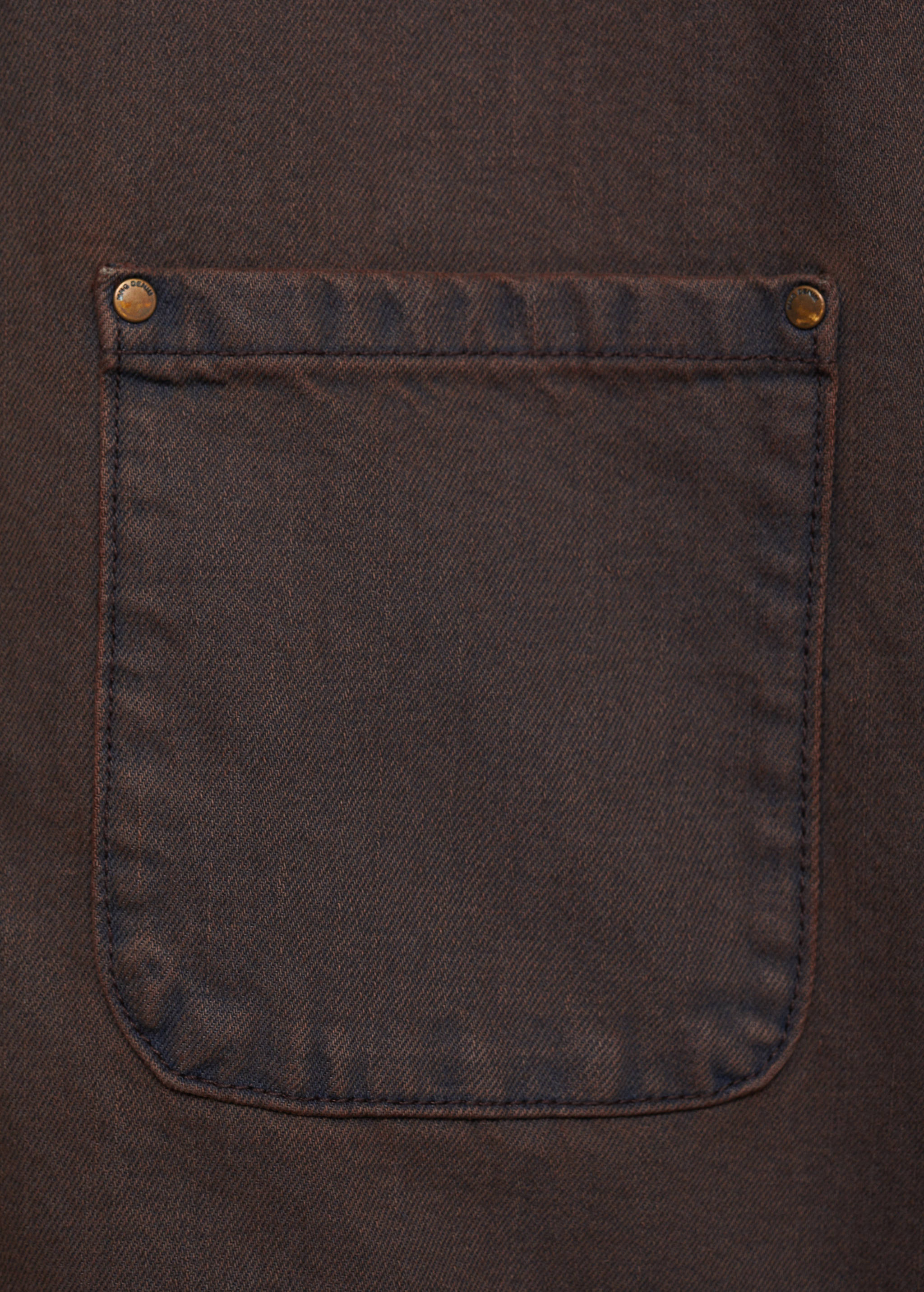 Denim parka with contrasting collar - Details of the article 0