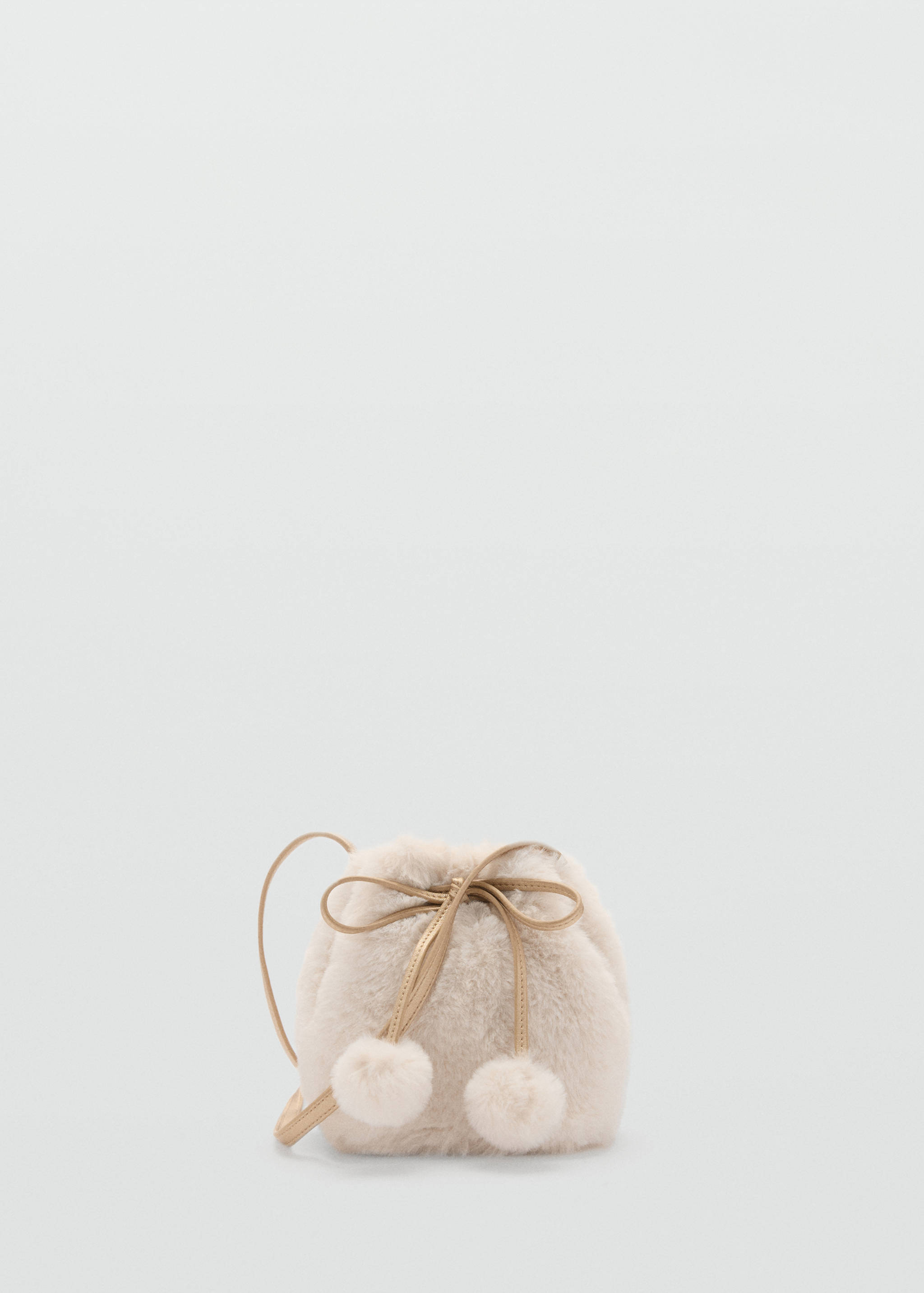 Fur-effect bag with metal handle - Article without model