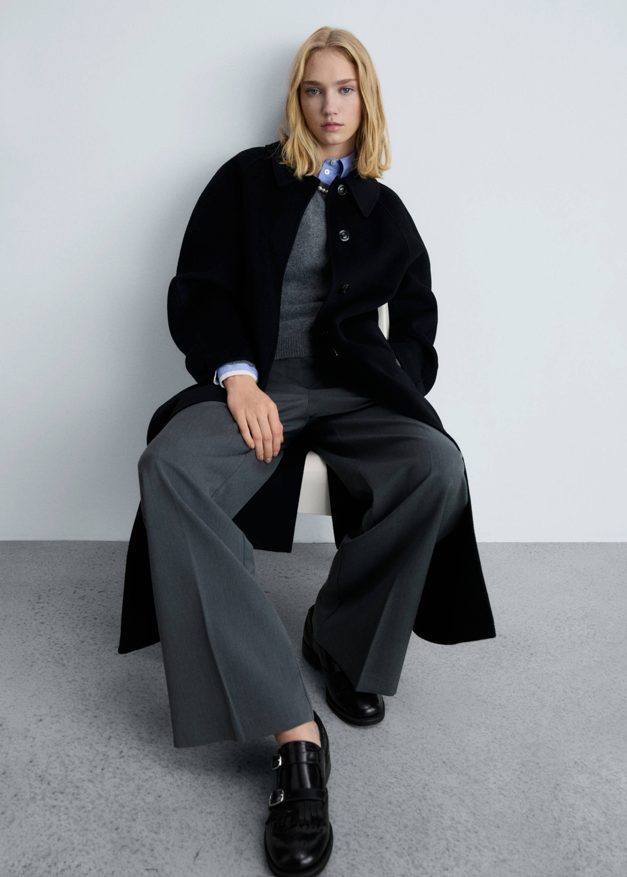 Leather loafers with metallic detail - General plane