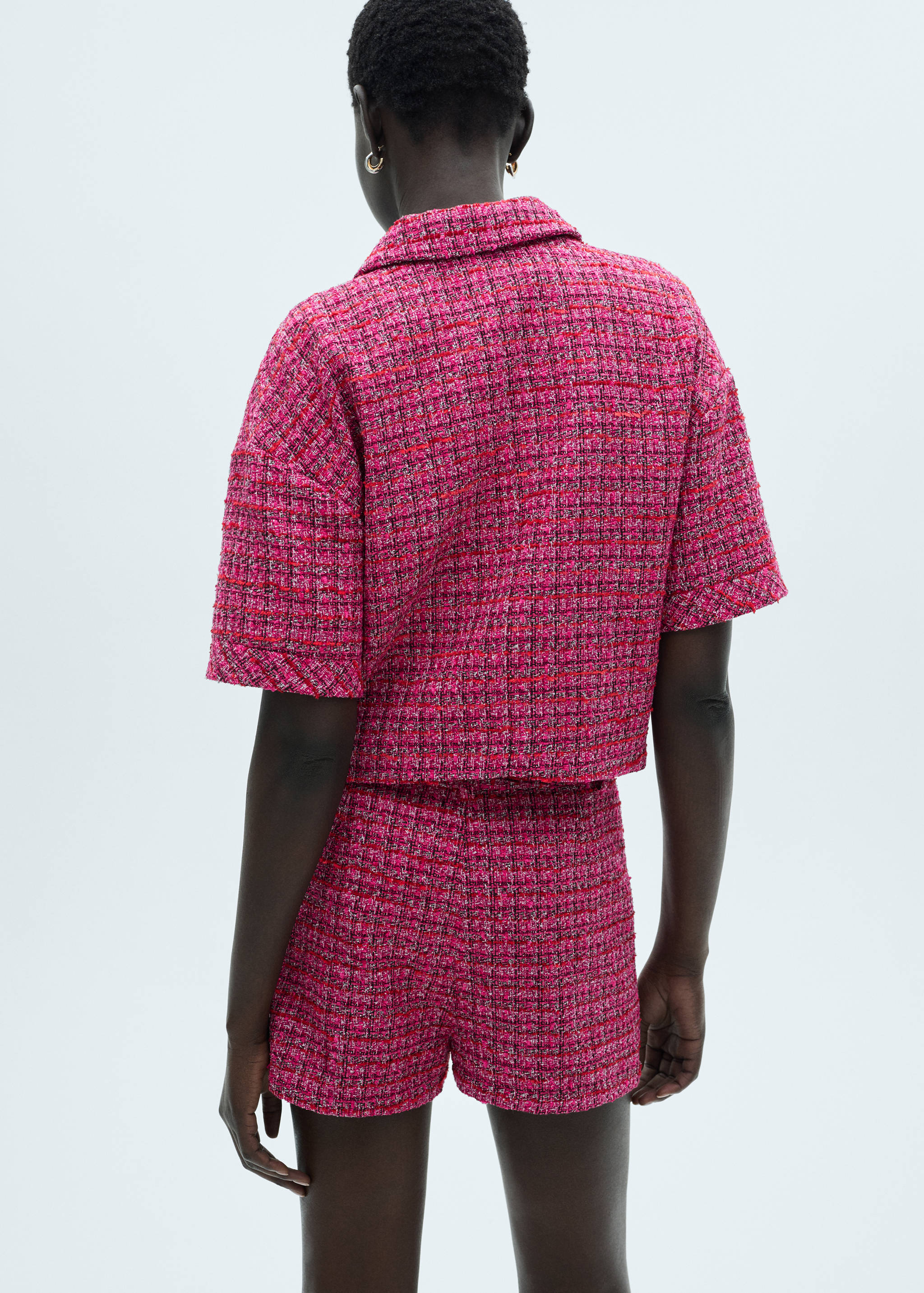 Chaqueta tweed manga corta - Reverso del artículo