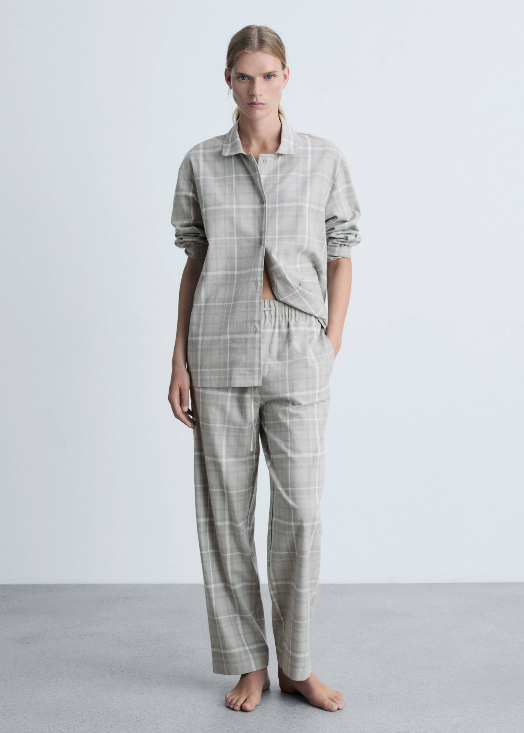 Organic cotton pyjama trousers - General plane