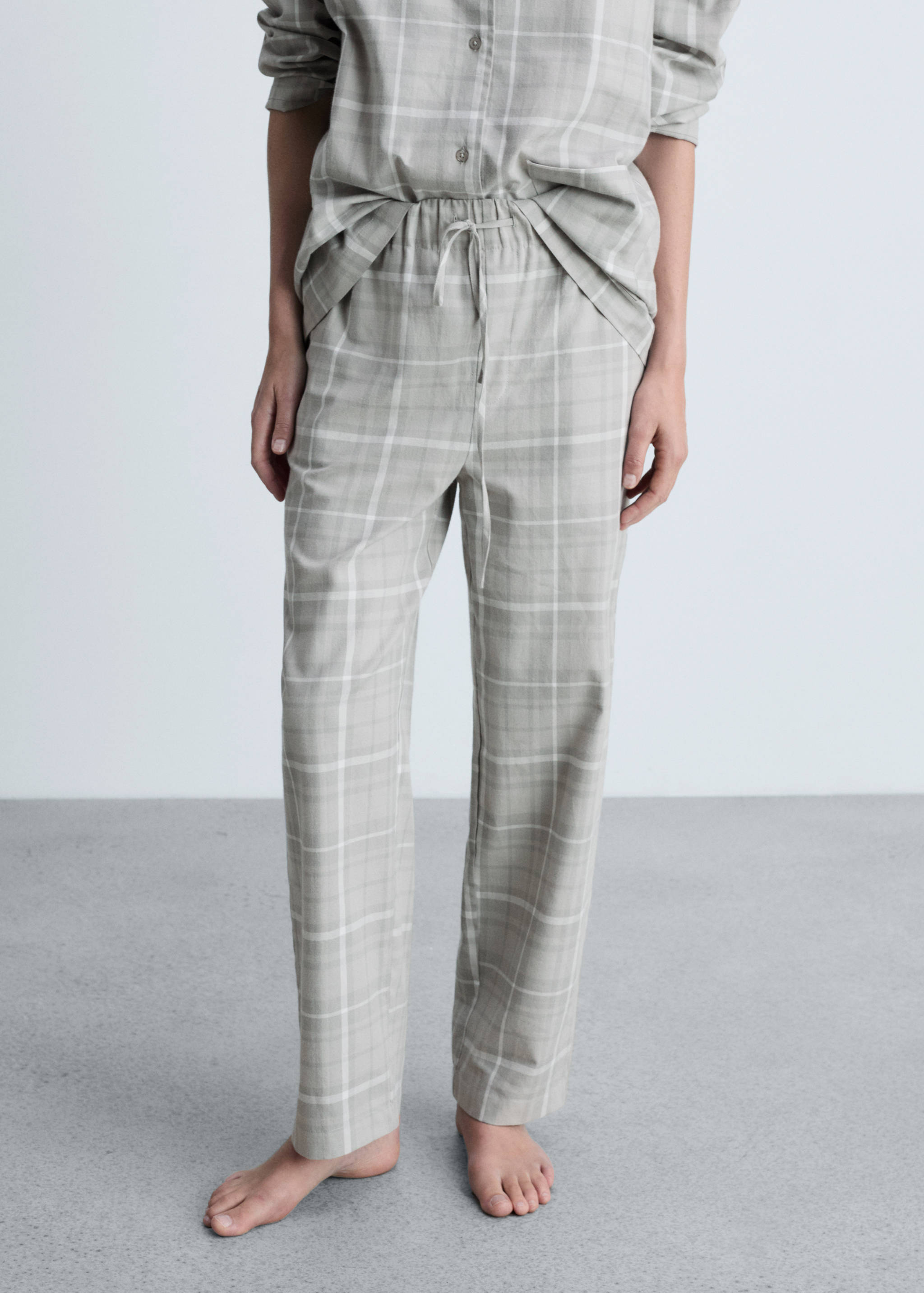 Organic cotton pyjama trousers - Medium plane