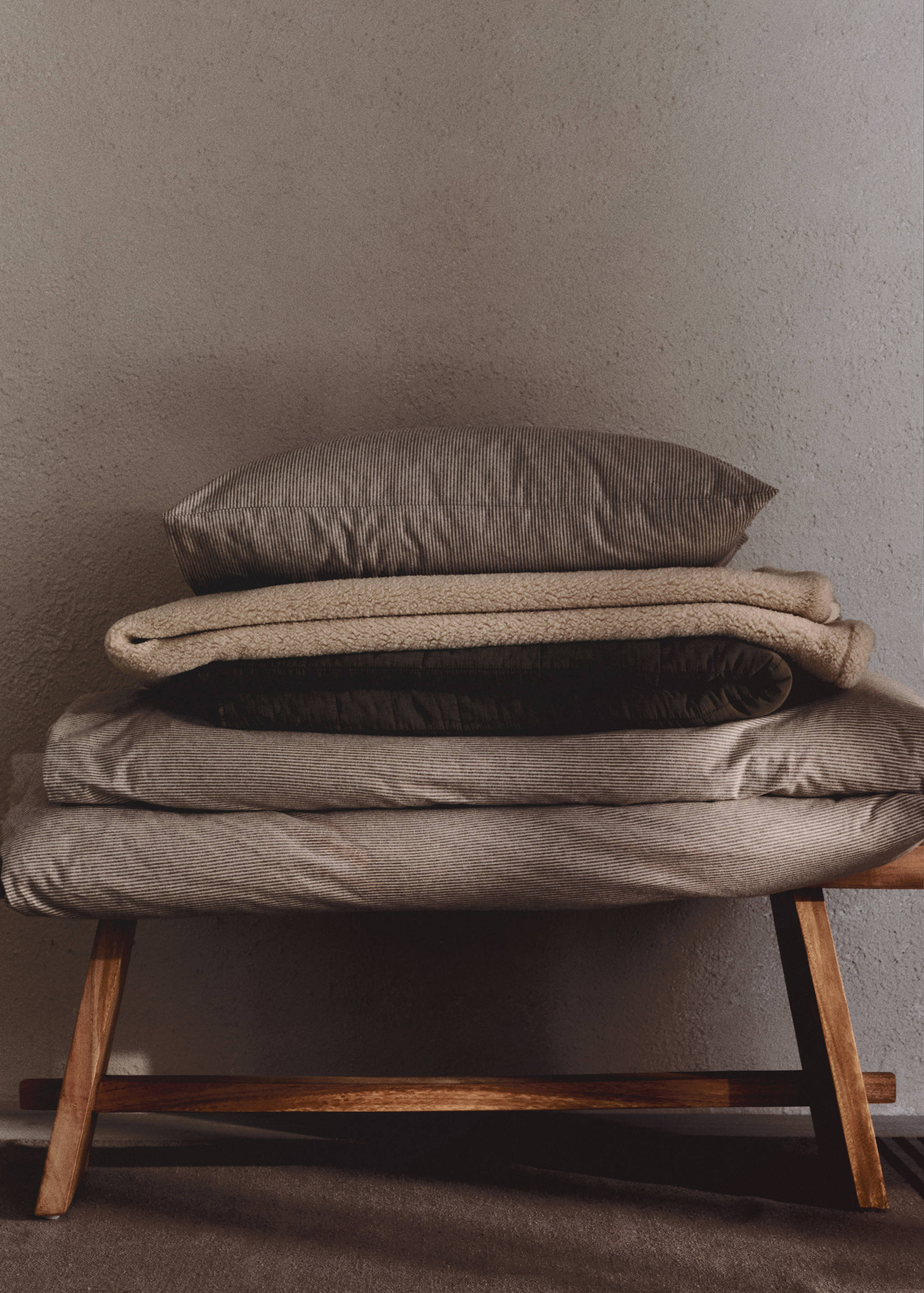 Duvet cover cotton flannel stripes bed 180cm - Details of the article 6