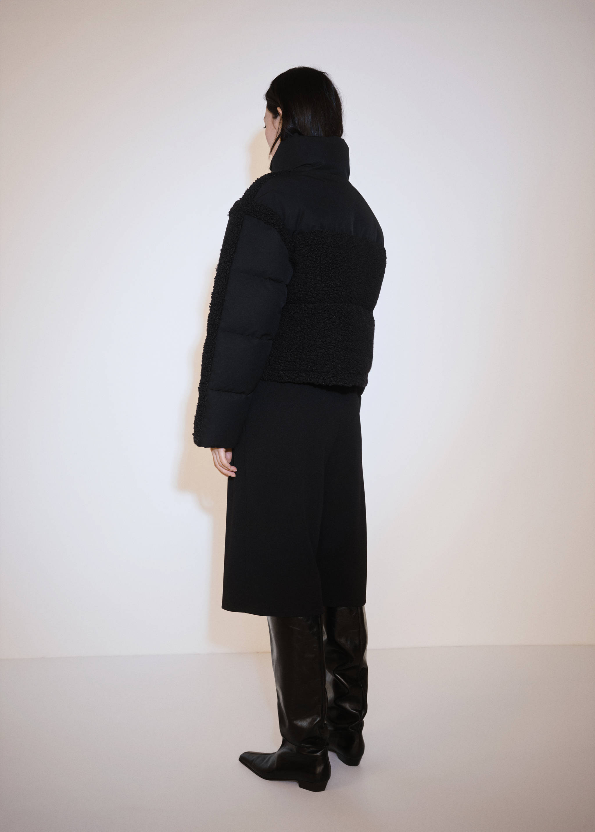 Ανοράκ καπιτονέ μπουκλέ τμήματα - Πίσω όψη προϊόντος