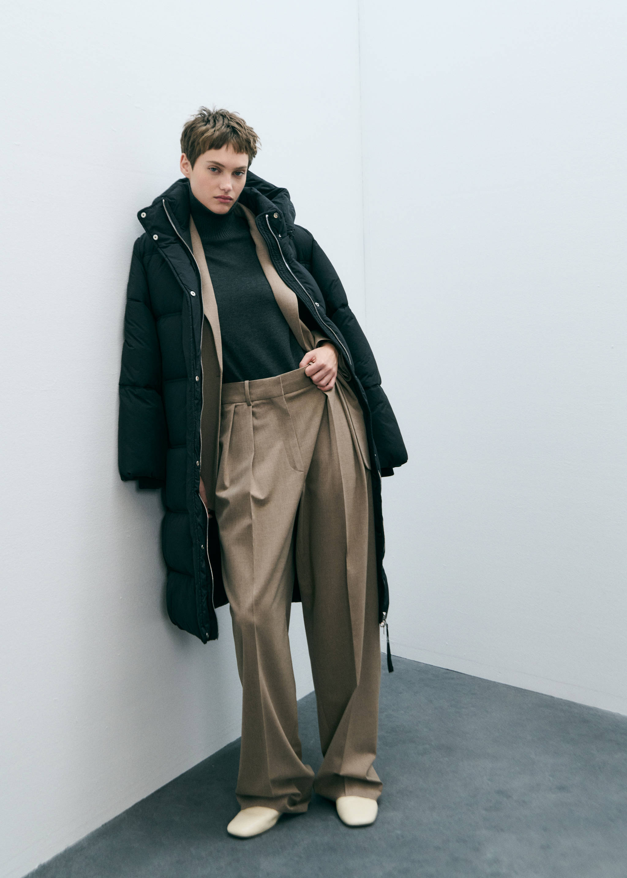 Quilted long coat - Details of the article 6