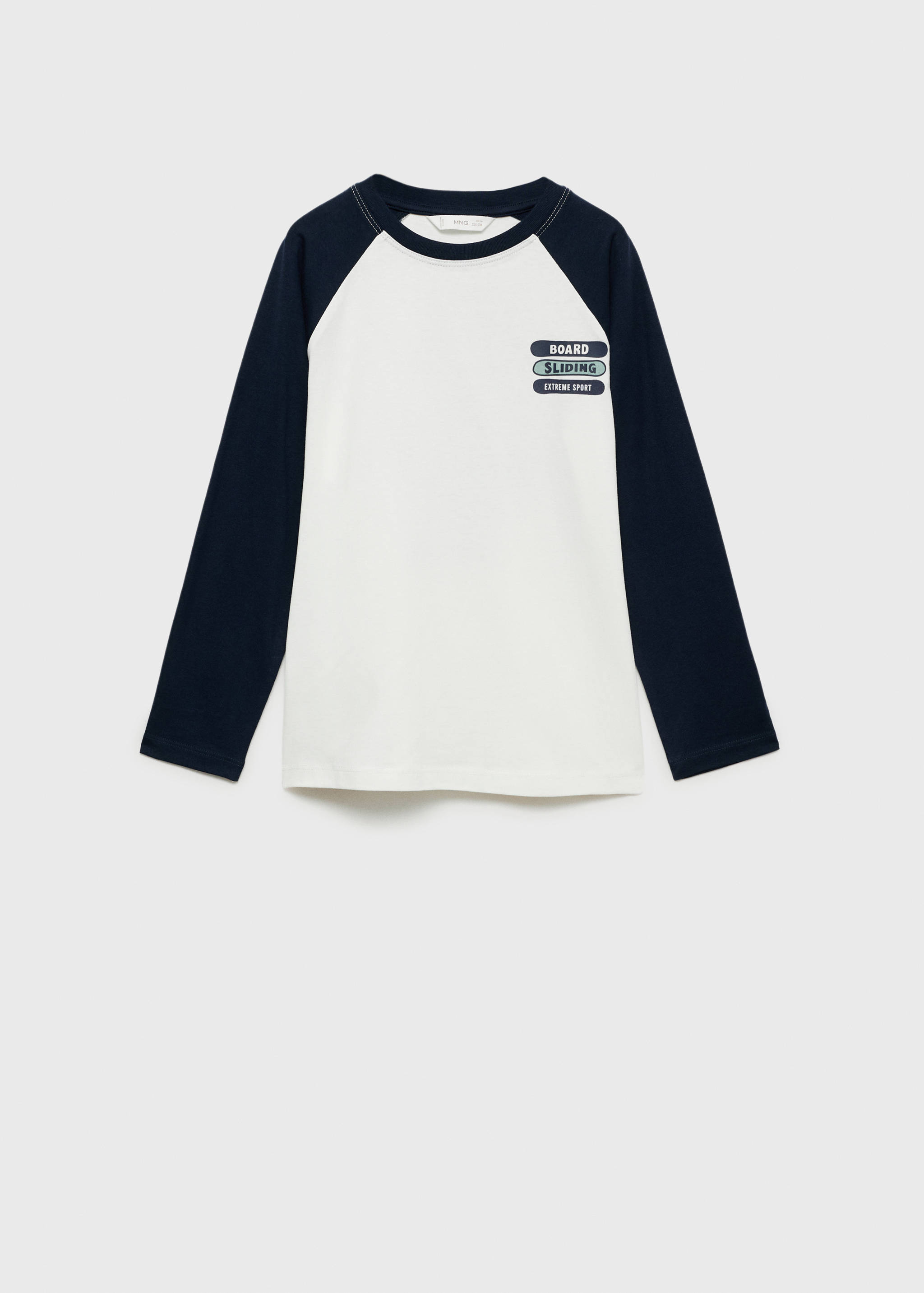 Contrasting cotton-blend T-shirt - Article without model