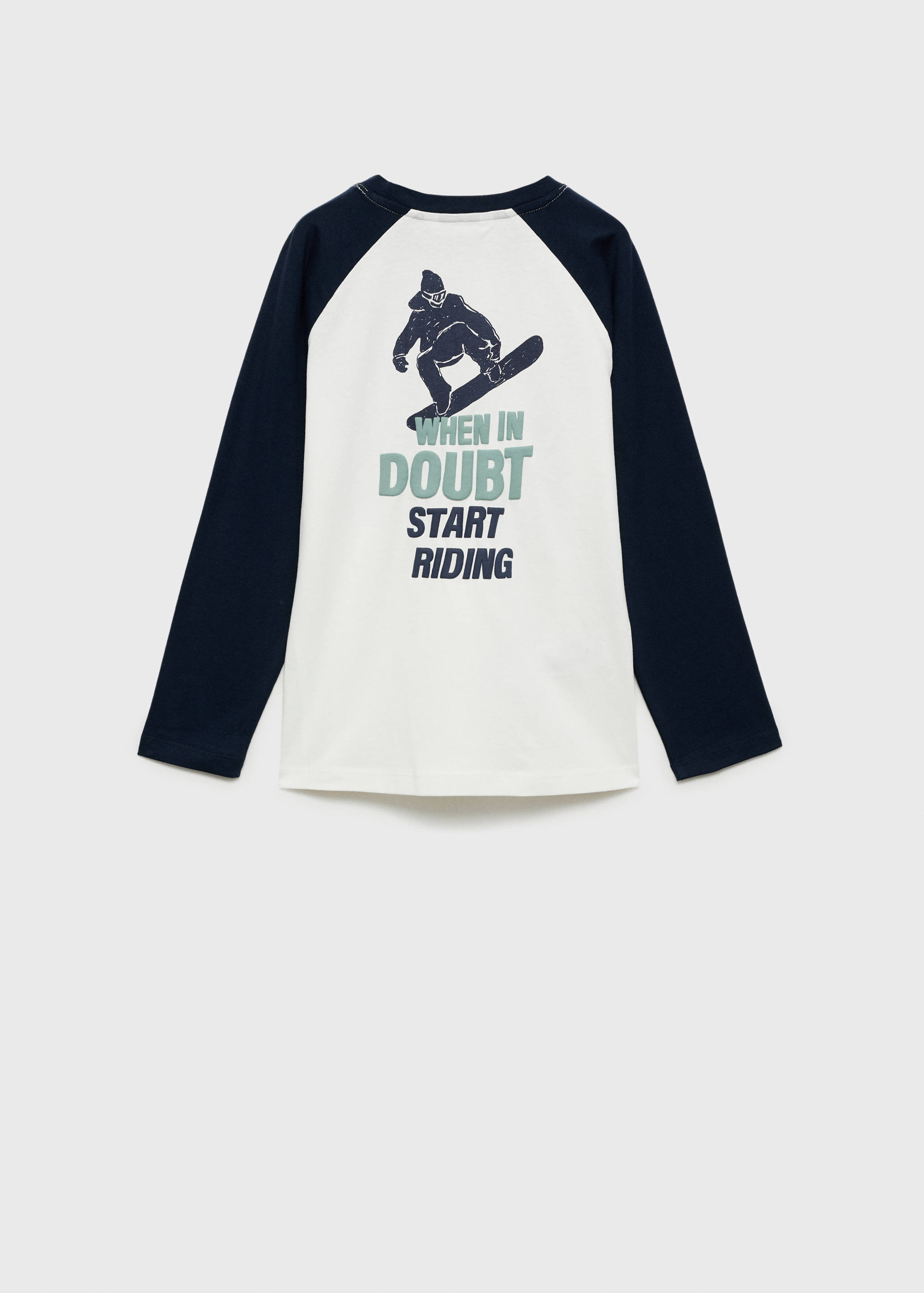 Contrasting cotton-blend T-shirt - Reverse of the article