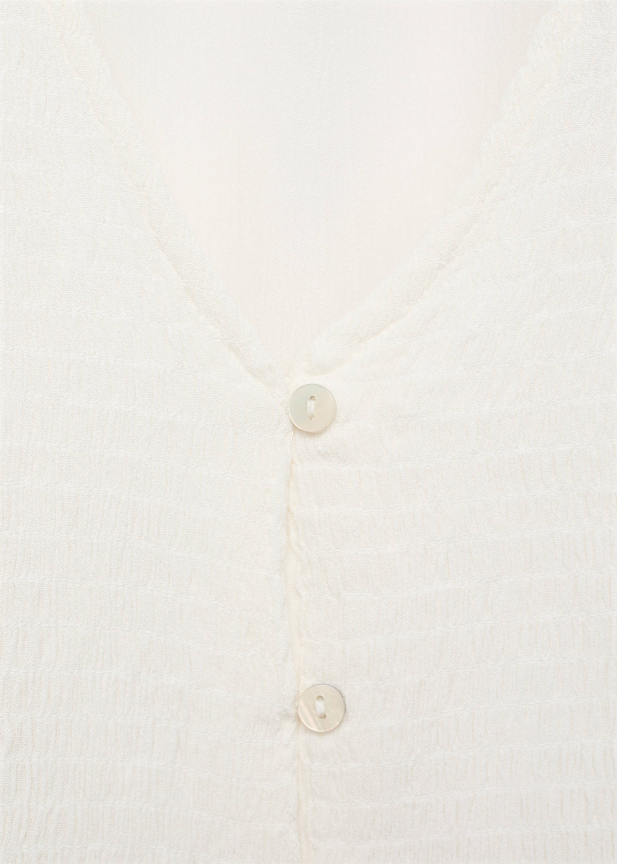 Ruched flowing blouse - Details of the article 8, Off White. Ref: 77047672-00.